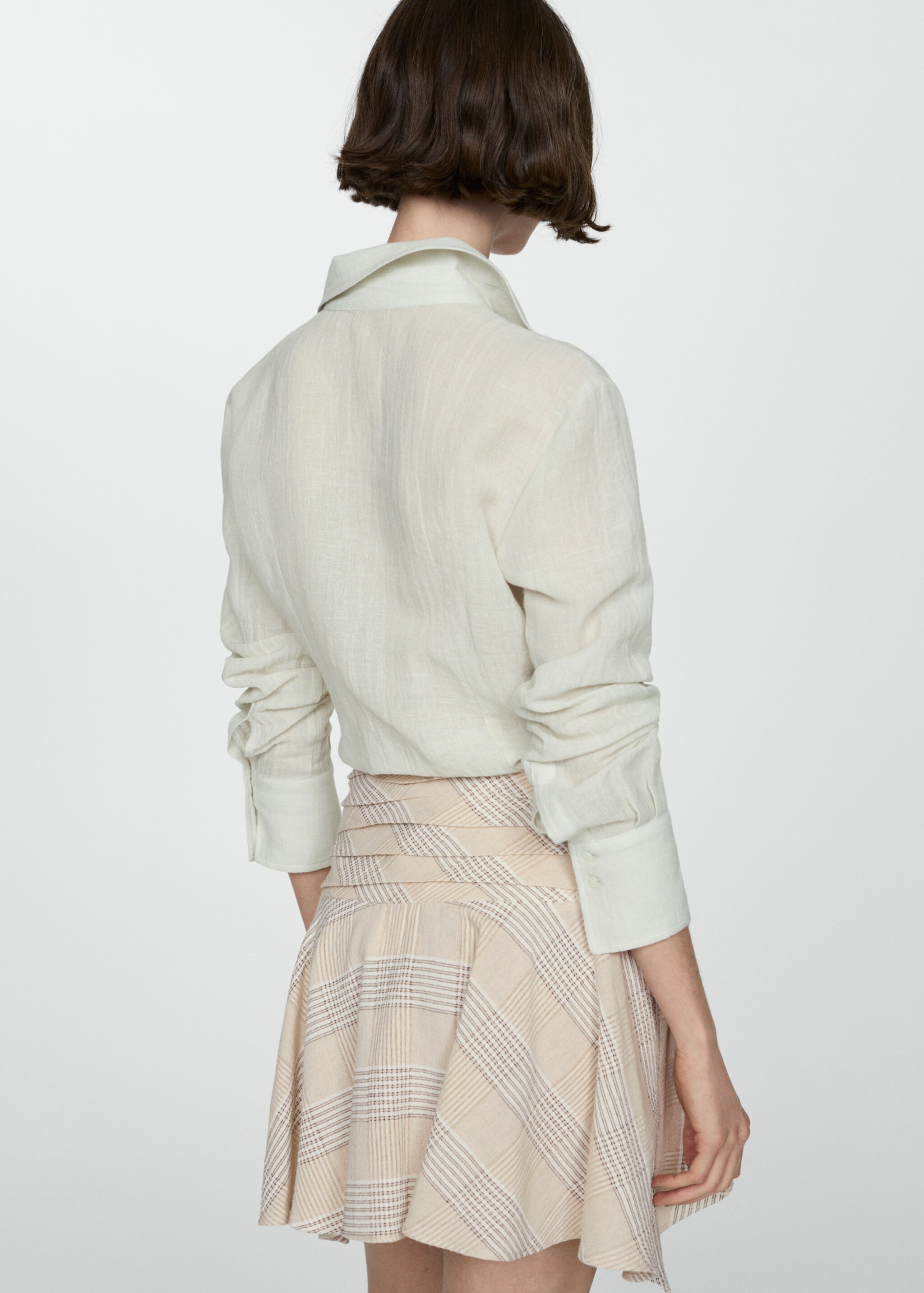 Asymmetrical printed mini-skirt - Reverse of the article