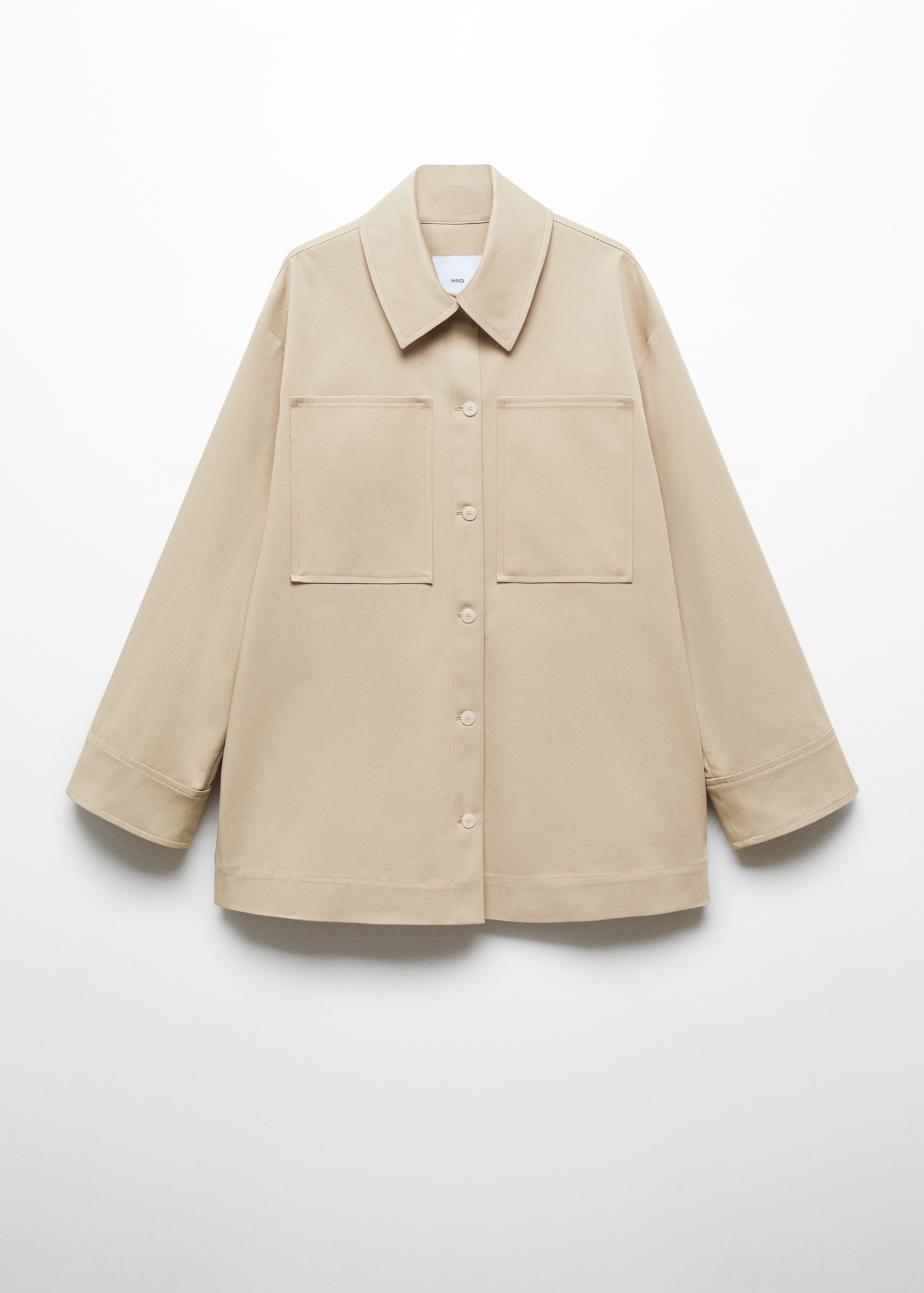 Sobrecamisa oversize bolsillos Mujer MANGO OUTLET España