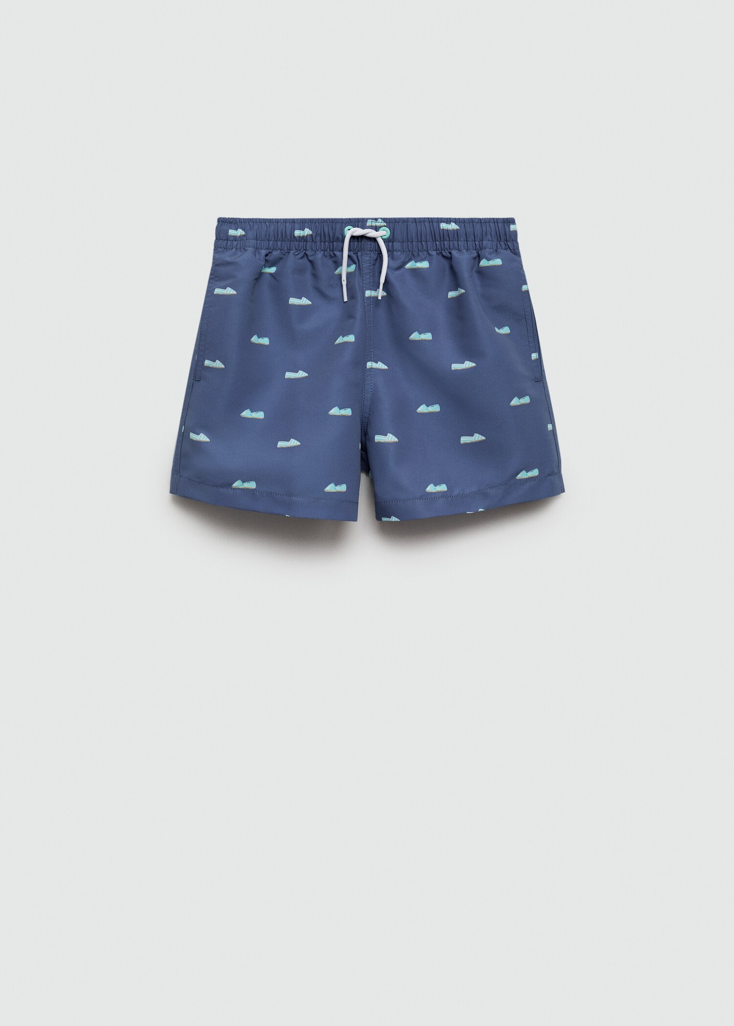 Espadrille-print swimsuit with drawstring - Article without model
