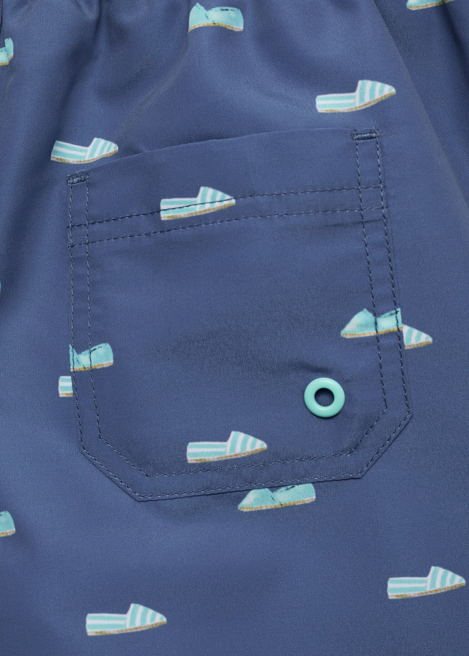 Espadrille-print swimsuit with drawstring - Details of the article 8