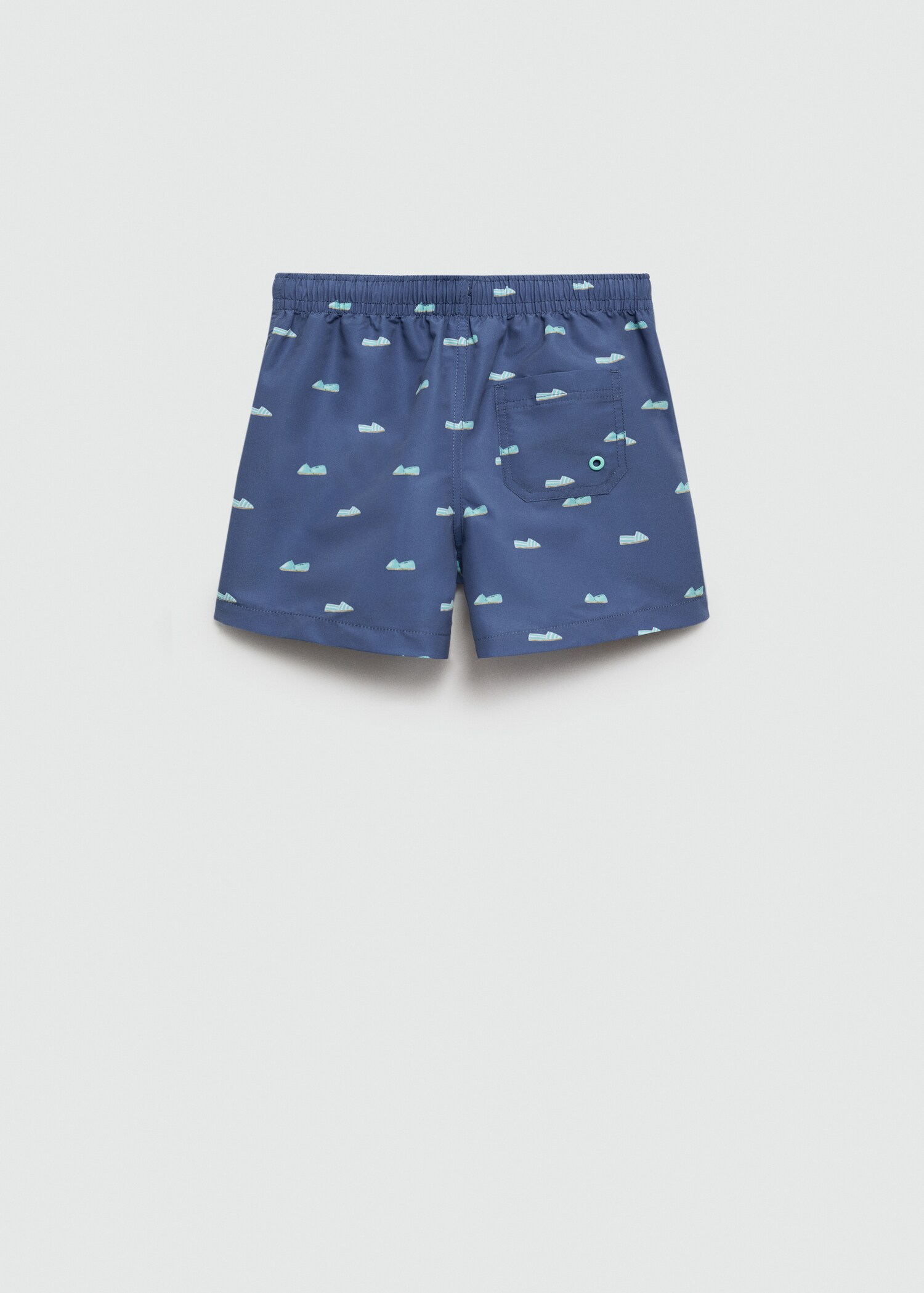 Espadrille-print swimsuit with drawstring - Reverse of the article