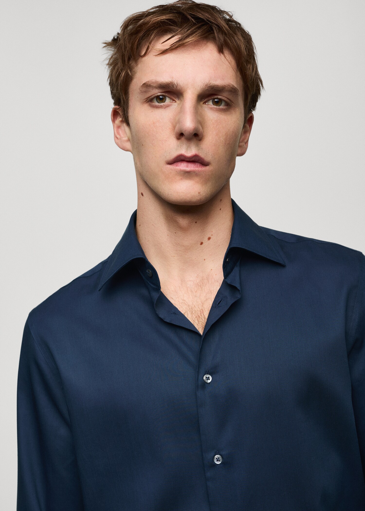 Slim-fit Tencel cotton shirt - Details of the article 1