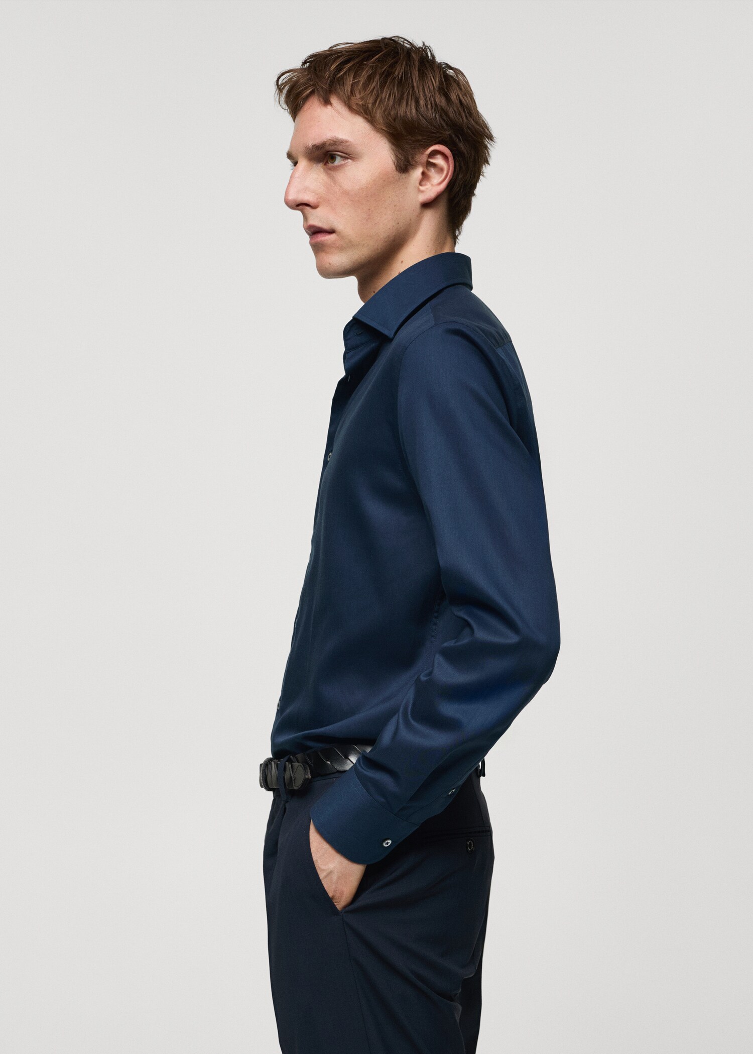 Slim-fit Tencel cotton shirt - Details of the article 2