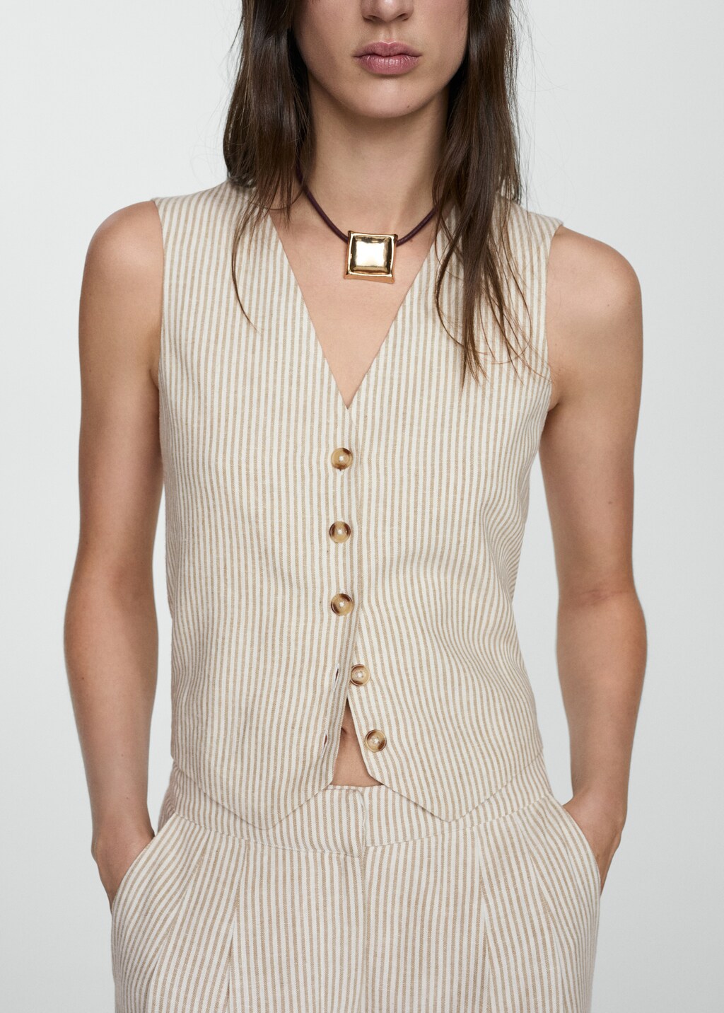 YANYAN/ヤンヤン　Linen Mabo VEST サイズM YANYAN/ヤンヤン Linen Mabo VEST サイズM 2023 Summer Men