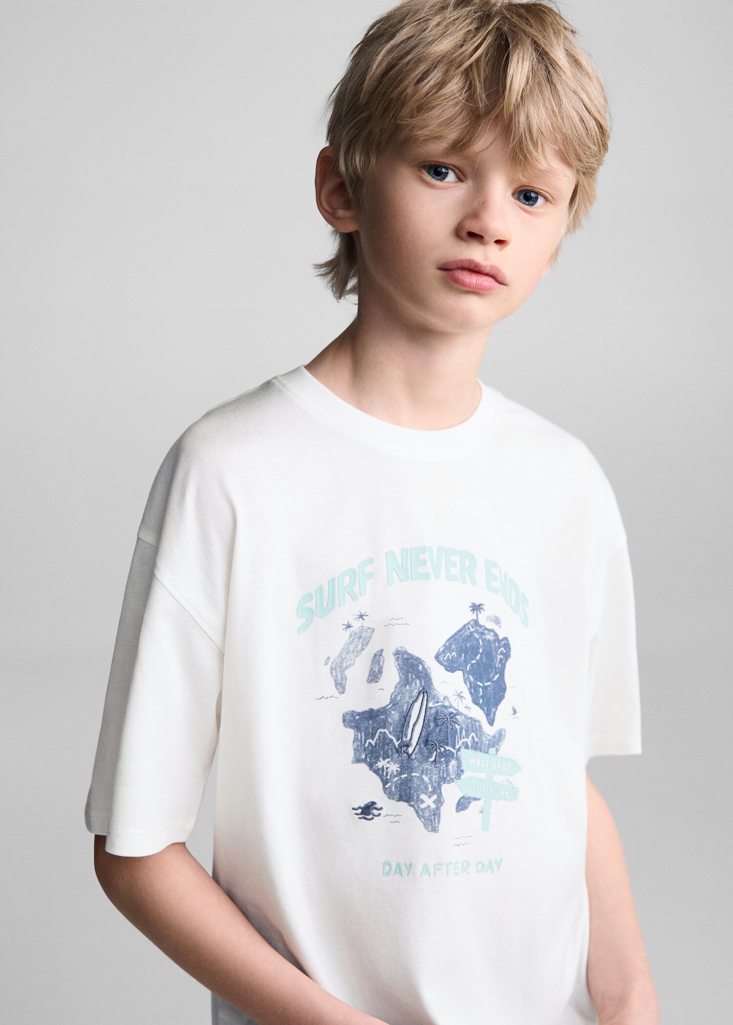Printed cotton-blend T-shirt - Details of the article 1