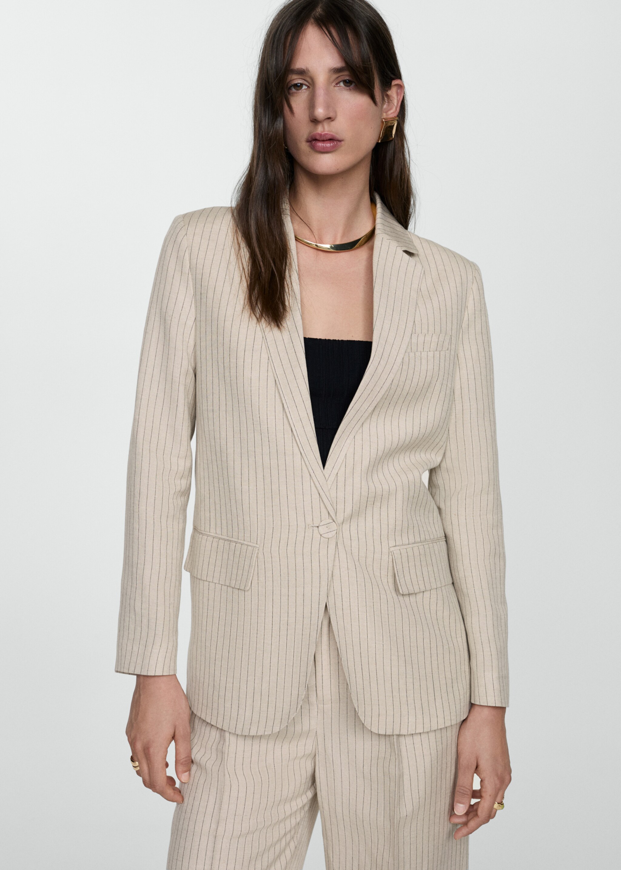 Blazer costume rayures - Plan moyen