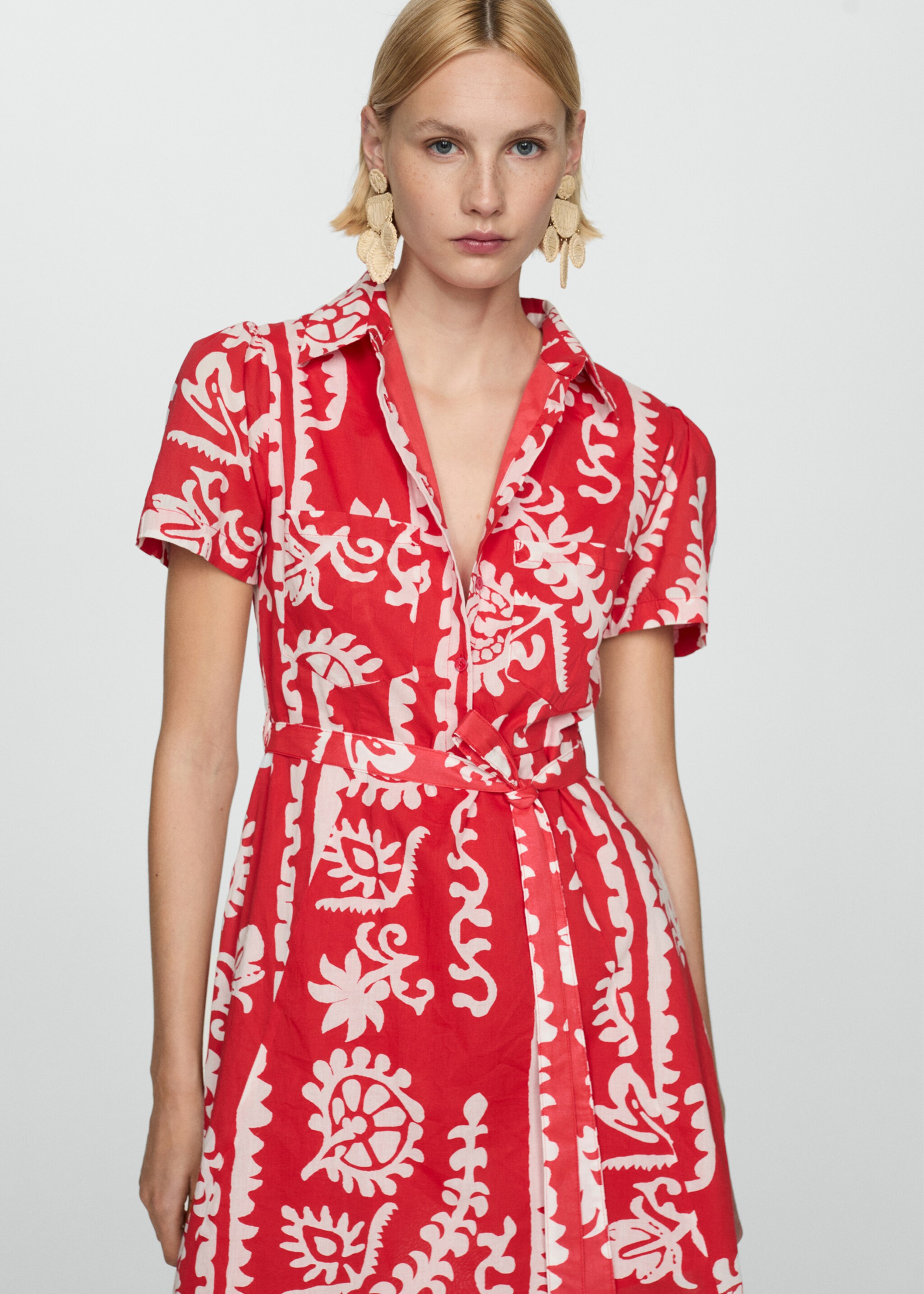 Printed bow dress - Medium plane