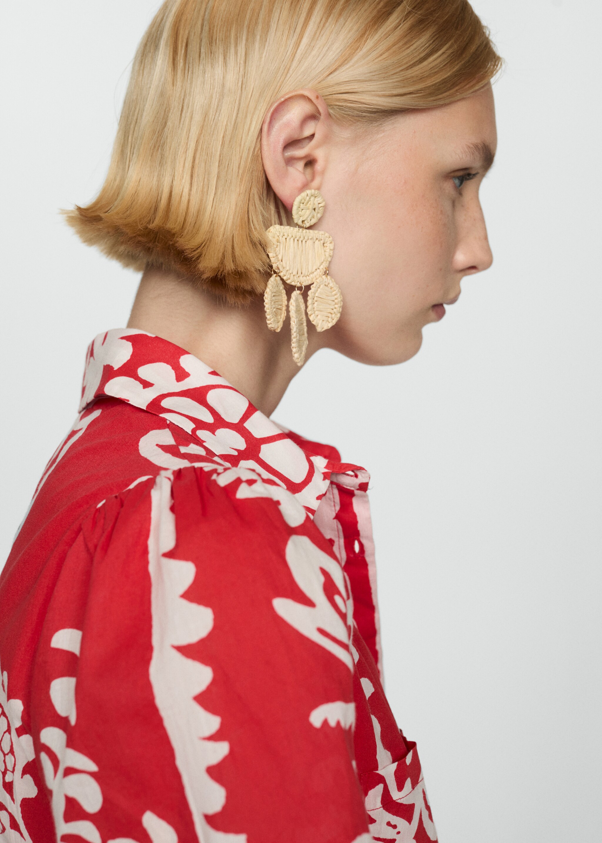 Printed bow dress - Details of the article 1