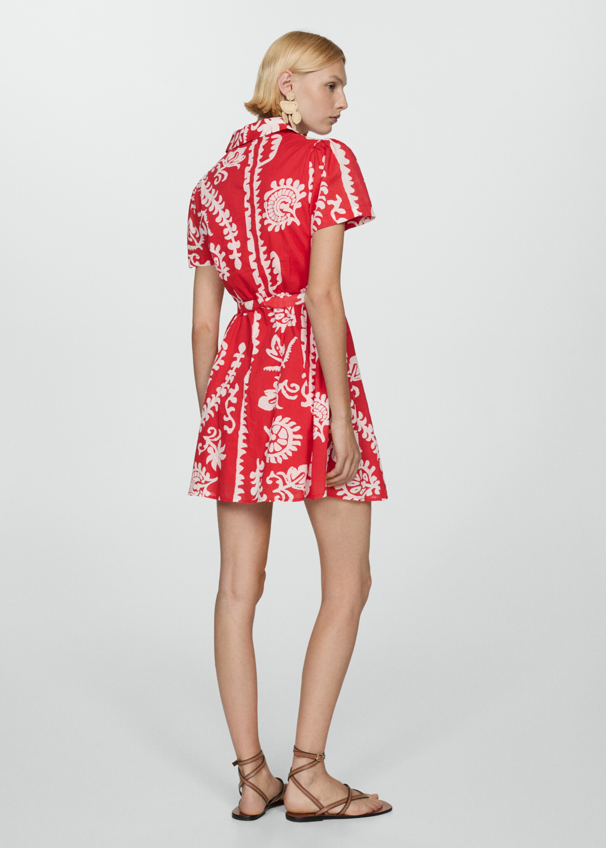 Printed bow dress - Reverse of the article