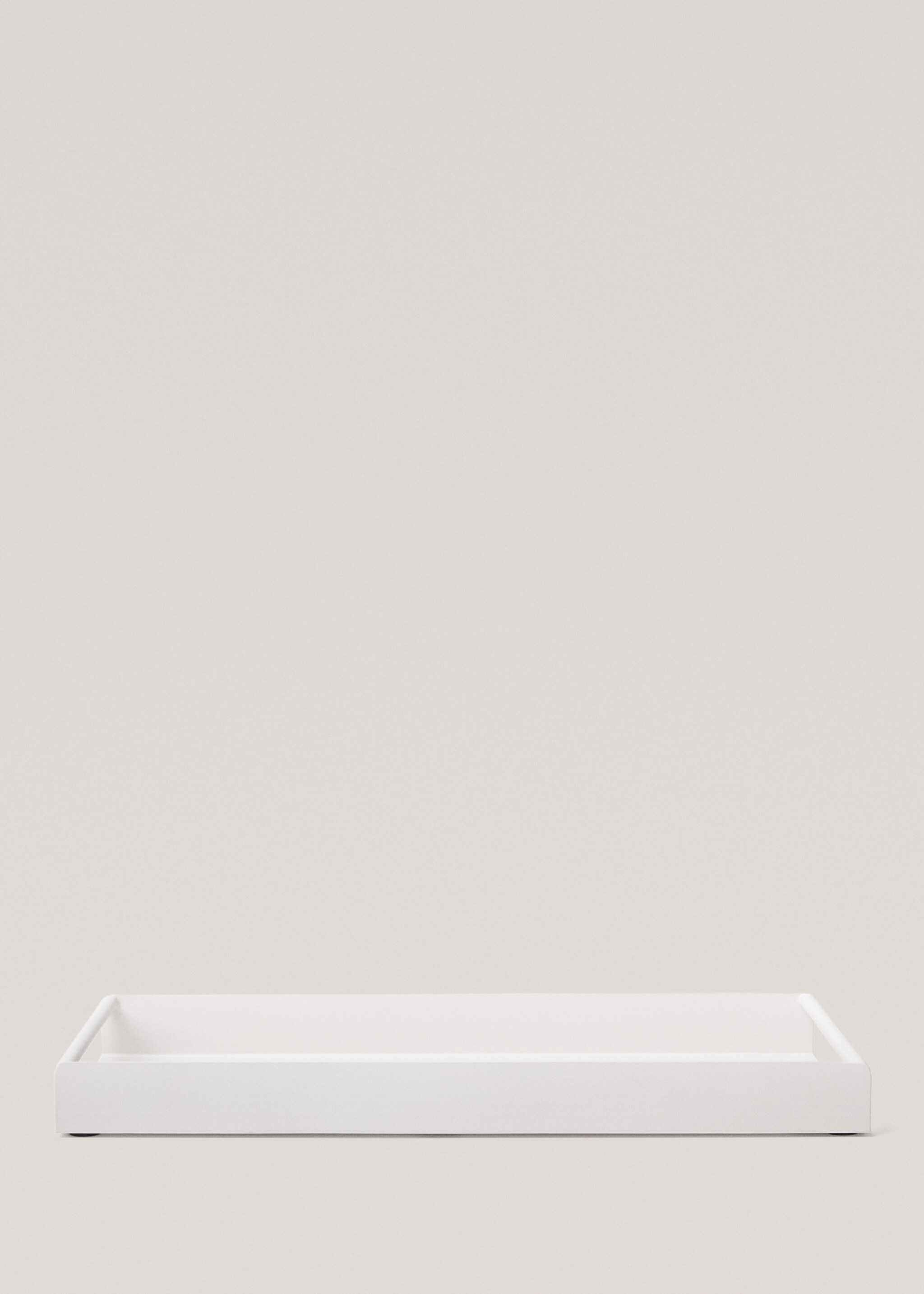 Rectangular metal tray 46x20cm - Article without model, White. Ref: 67098641-00.