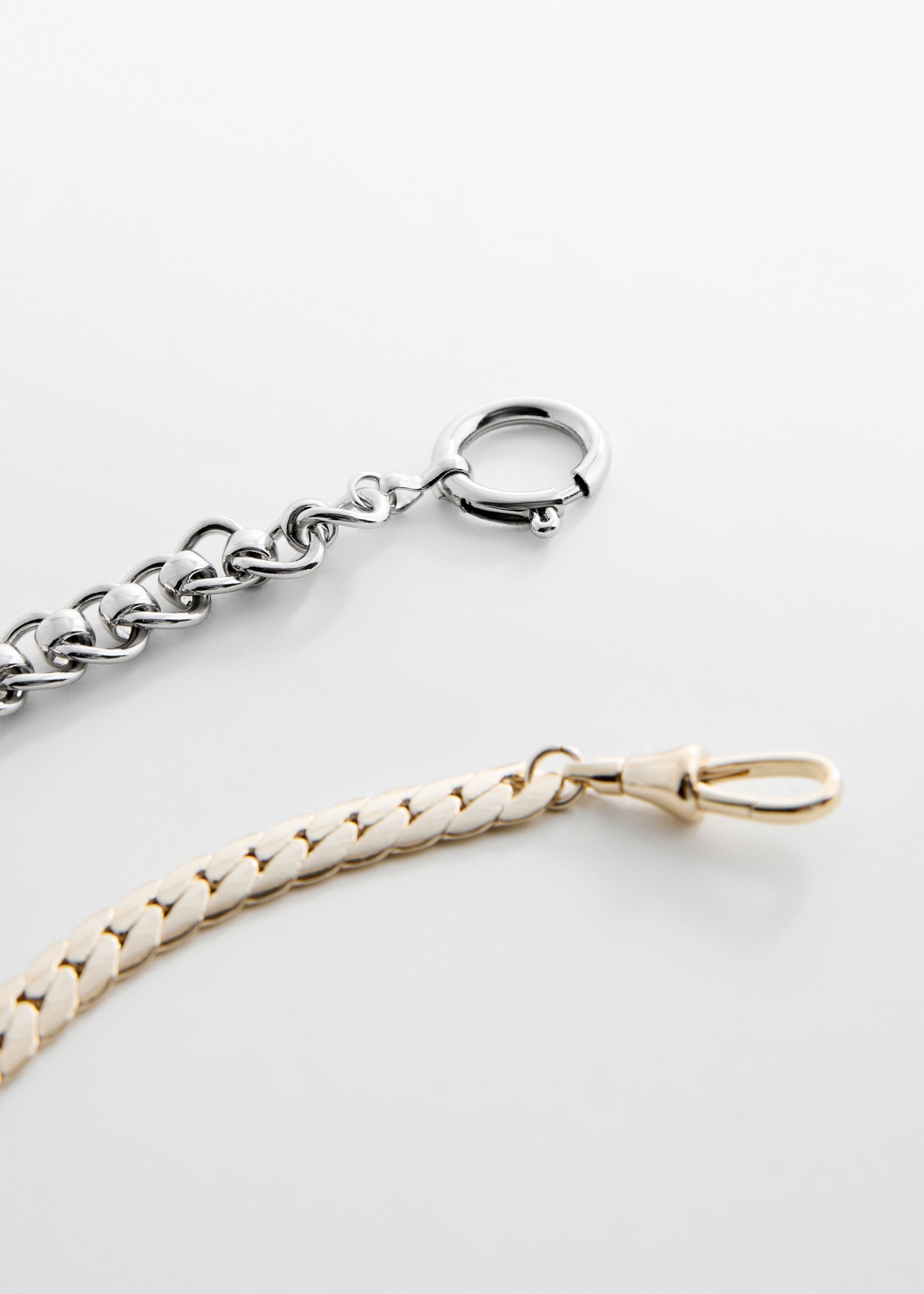 Colar de corrente combinada - Pormenor do artigo 1, Ouro. Ref: 67098653-00.