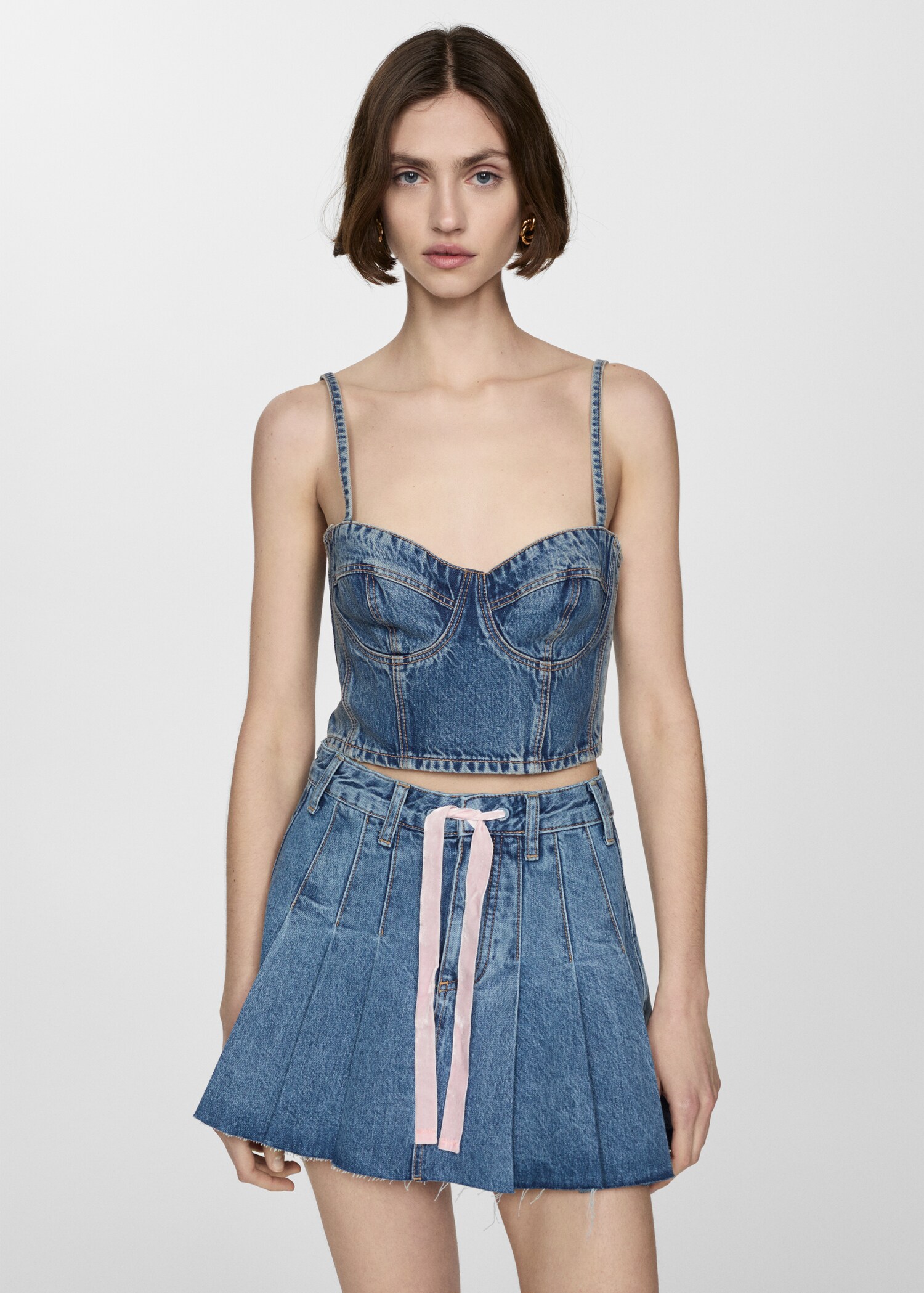 Denim crop top - Details of the article 6