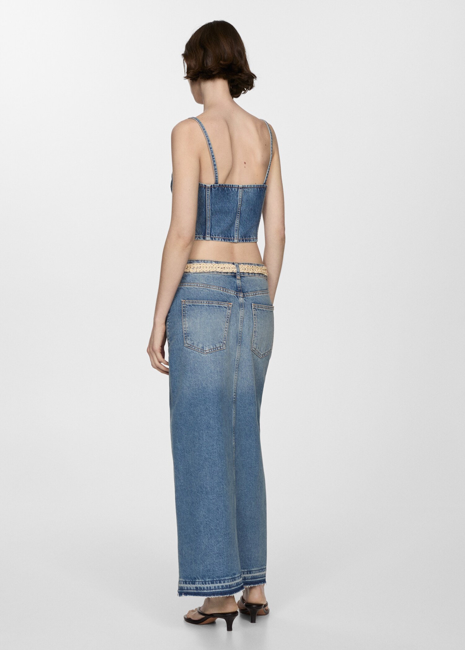 Denim crop top - Reverse of the article