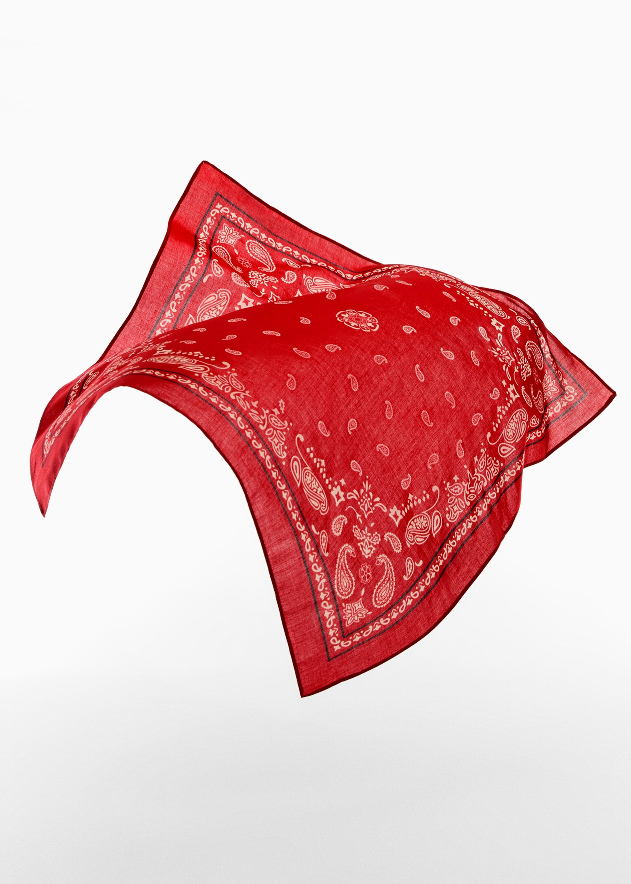 Baumwoll-Bandana - Detail des Artikels 1, Rot. Ref: 67098658-00.