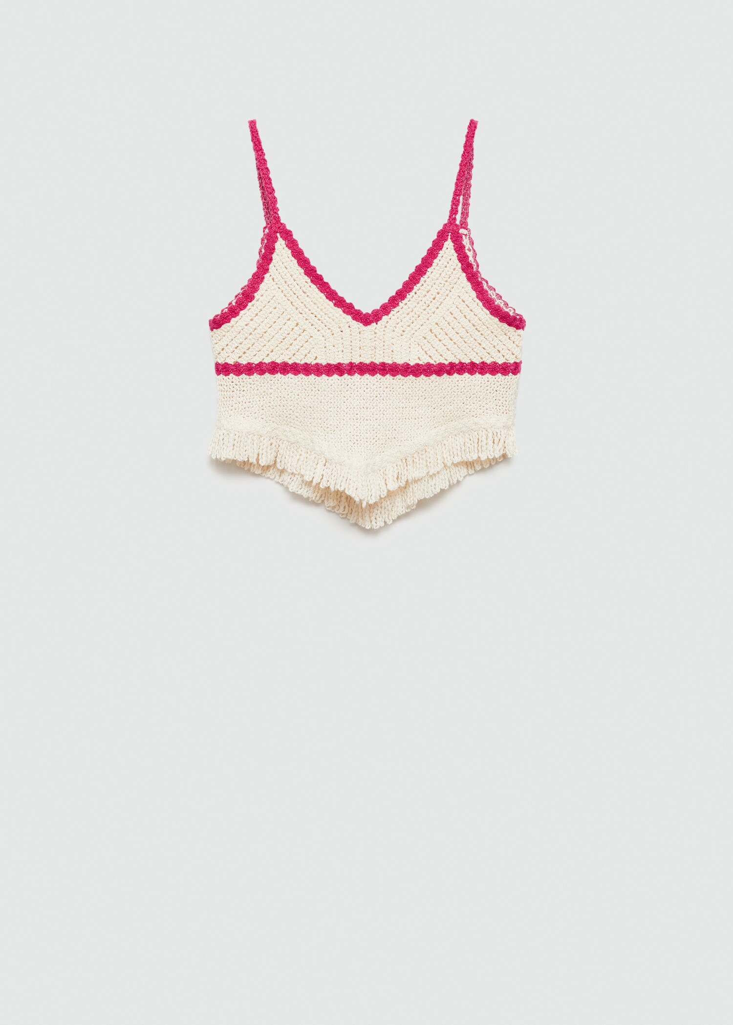 Top crochet flecos - Reverso del artículo