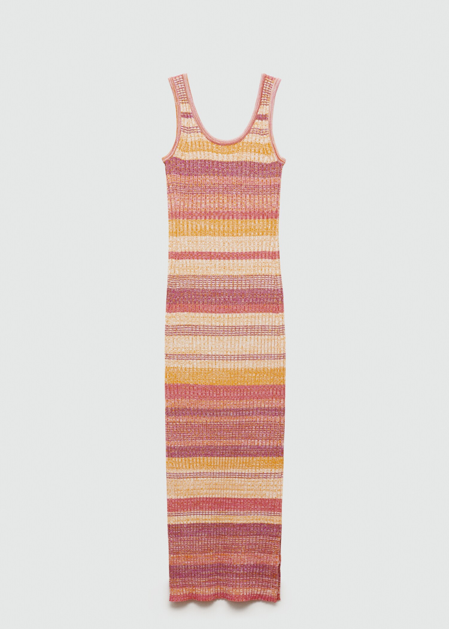 Multi-coloured midi knitted dress - Article without model
