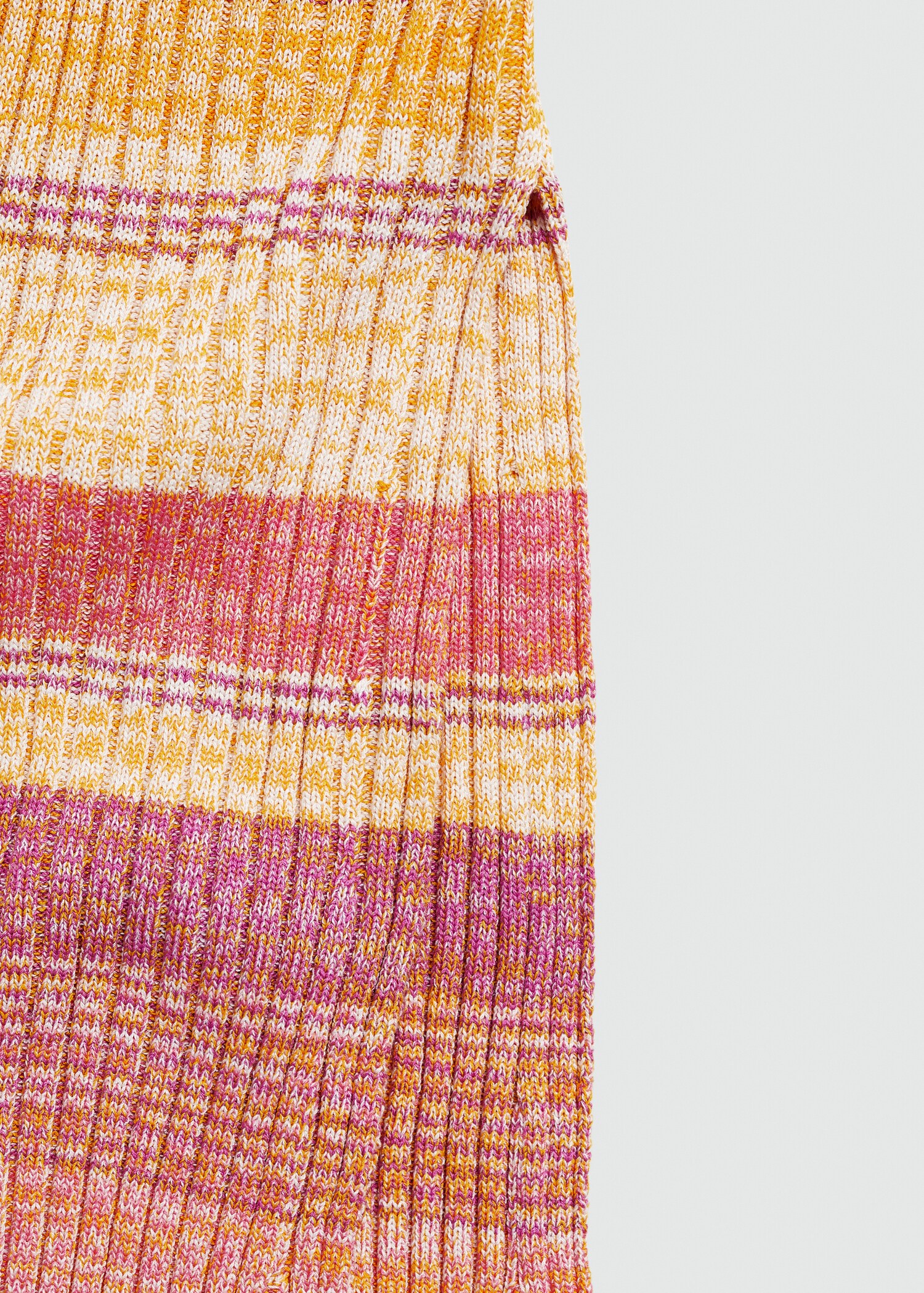 Multi-coloured midi knitted dress - Details of the article 0
