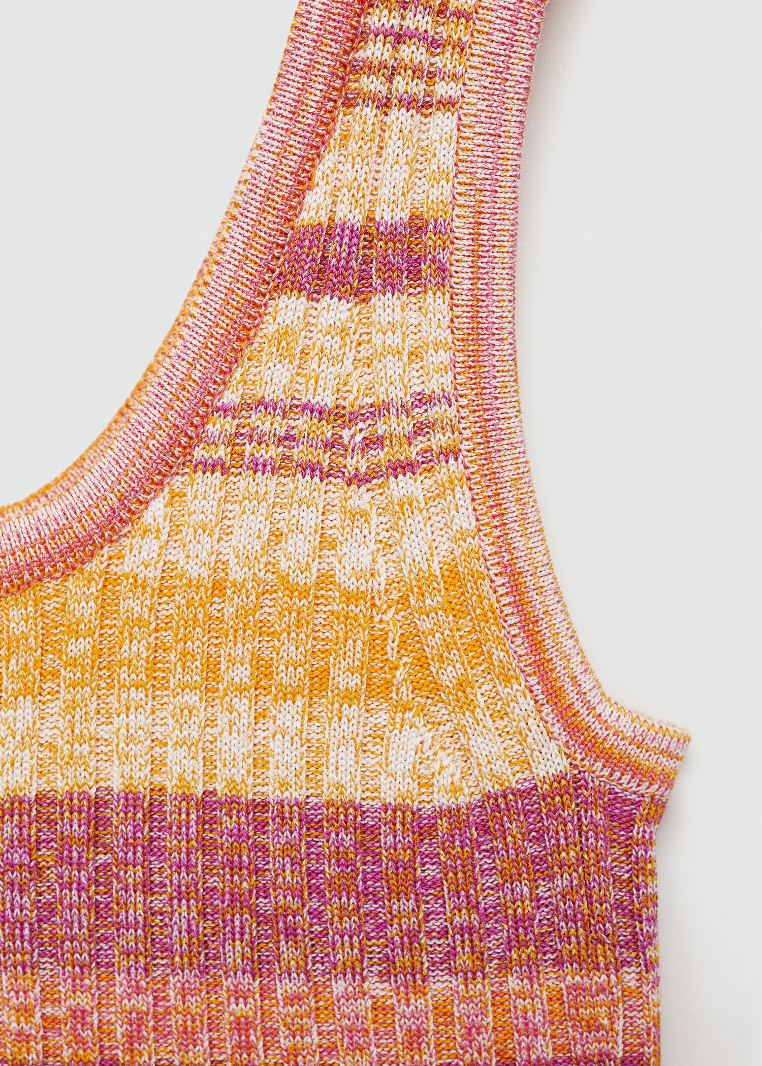 Multi-coloured midi knitted dress - Details of the article 8