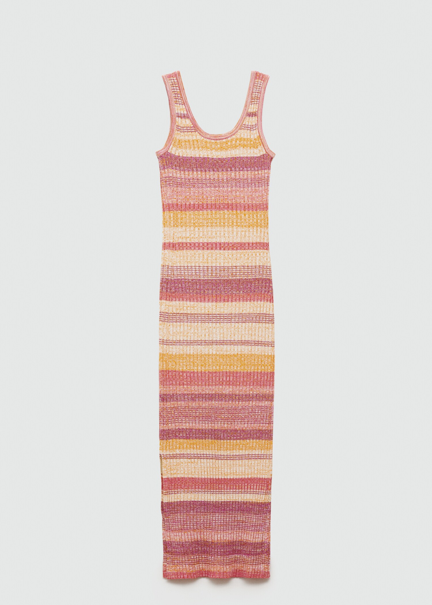 Multi-coloured midi knitted dress - Reverse of the article