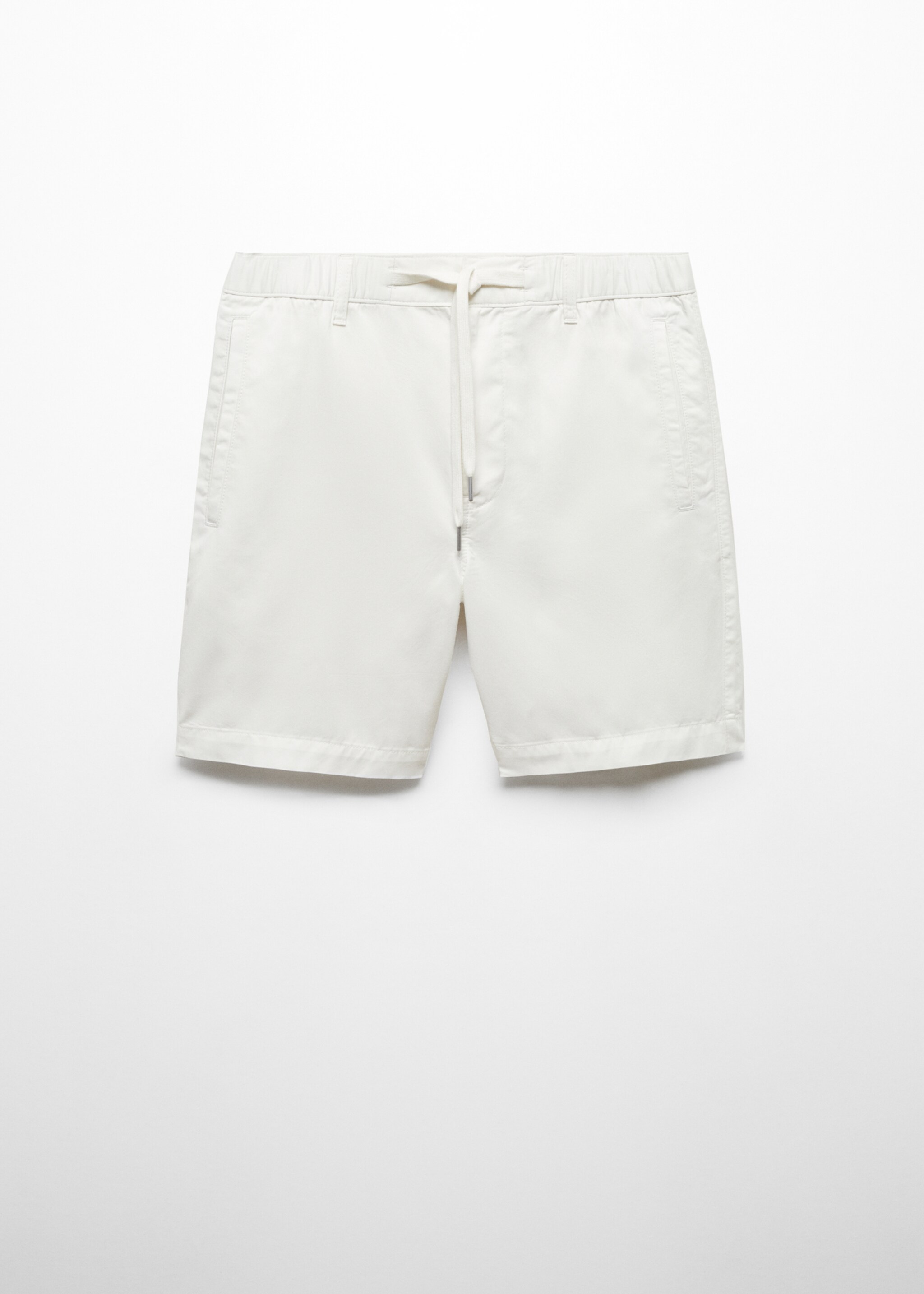100% cotton bermuda shorts with drawstring - Article without model