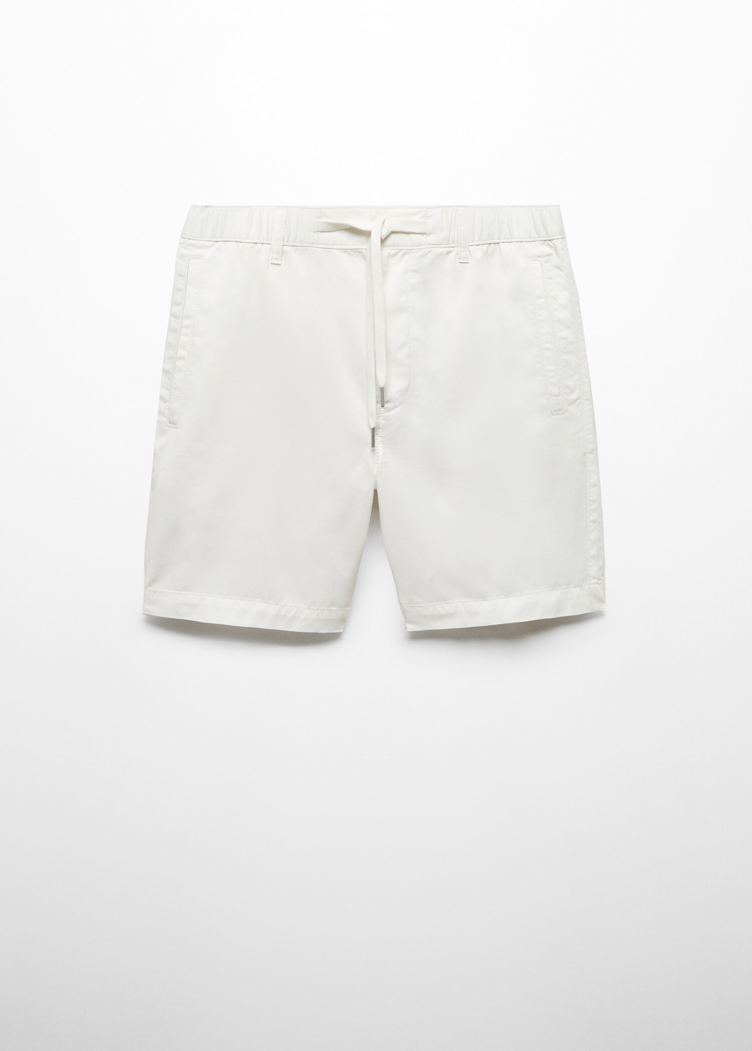 100% cotton bermuda shorts with drawstring - Article without model