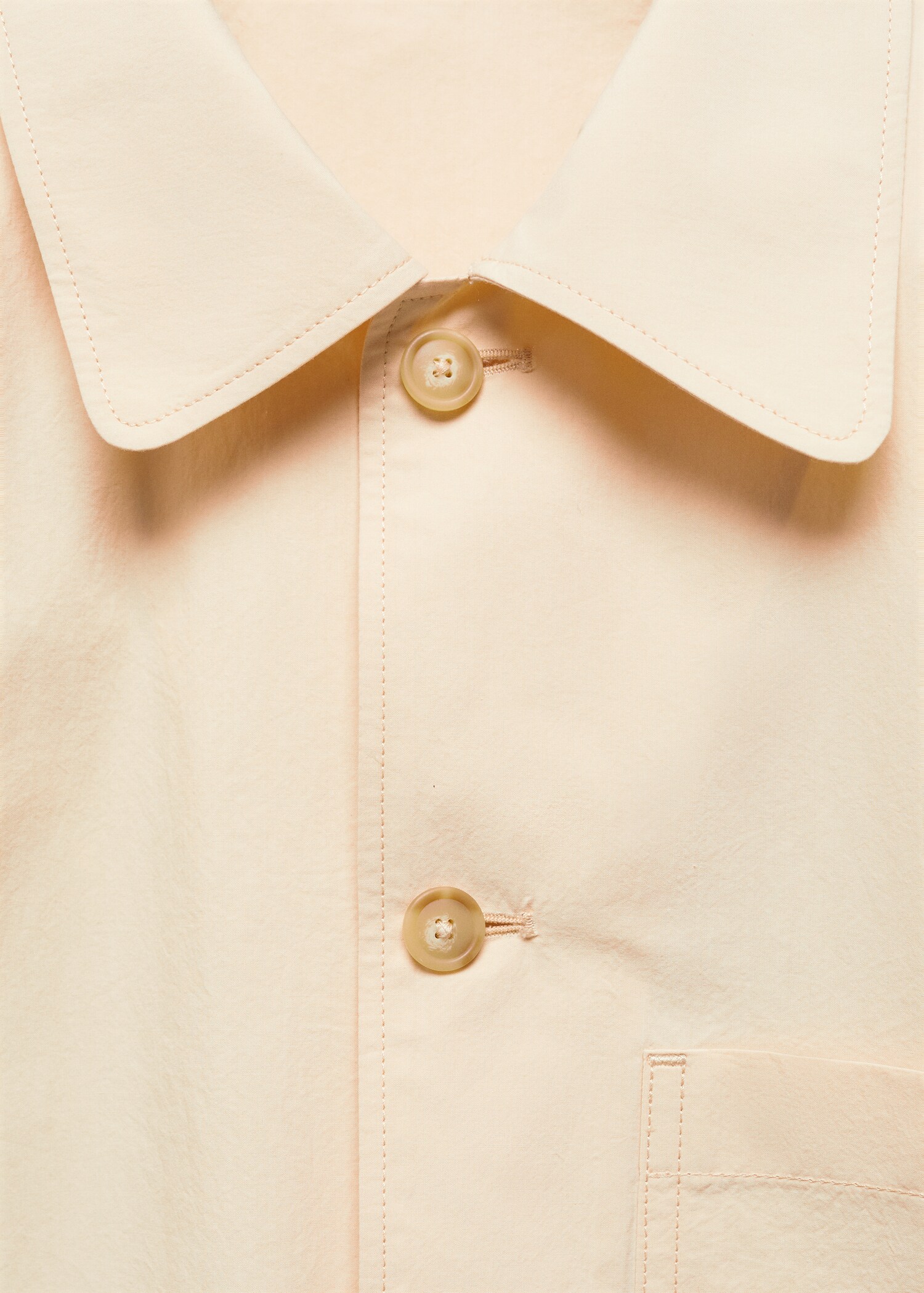 100% cotton overshirt with pocket - Details of the article 8