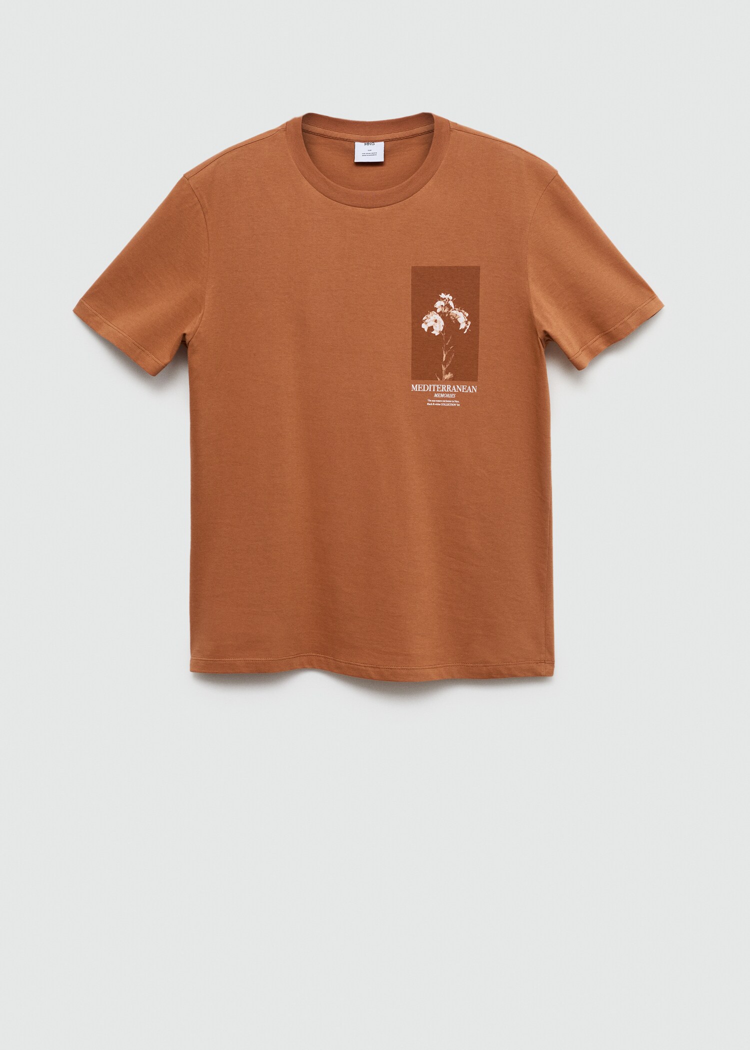 Slim-fit 100% printed cotton t-shirt - Article without model