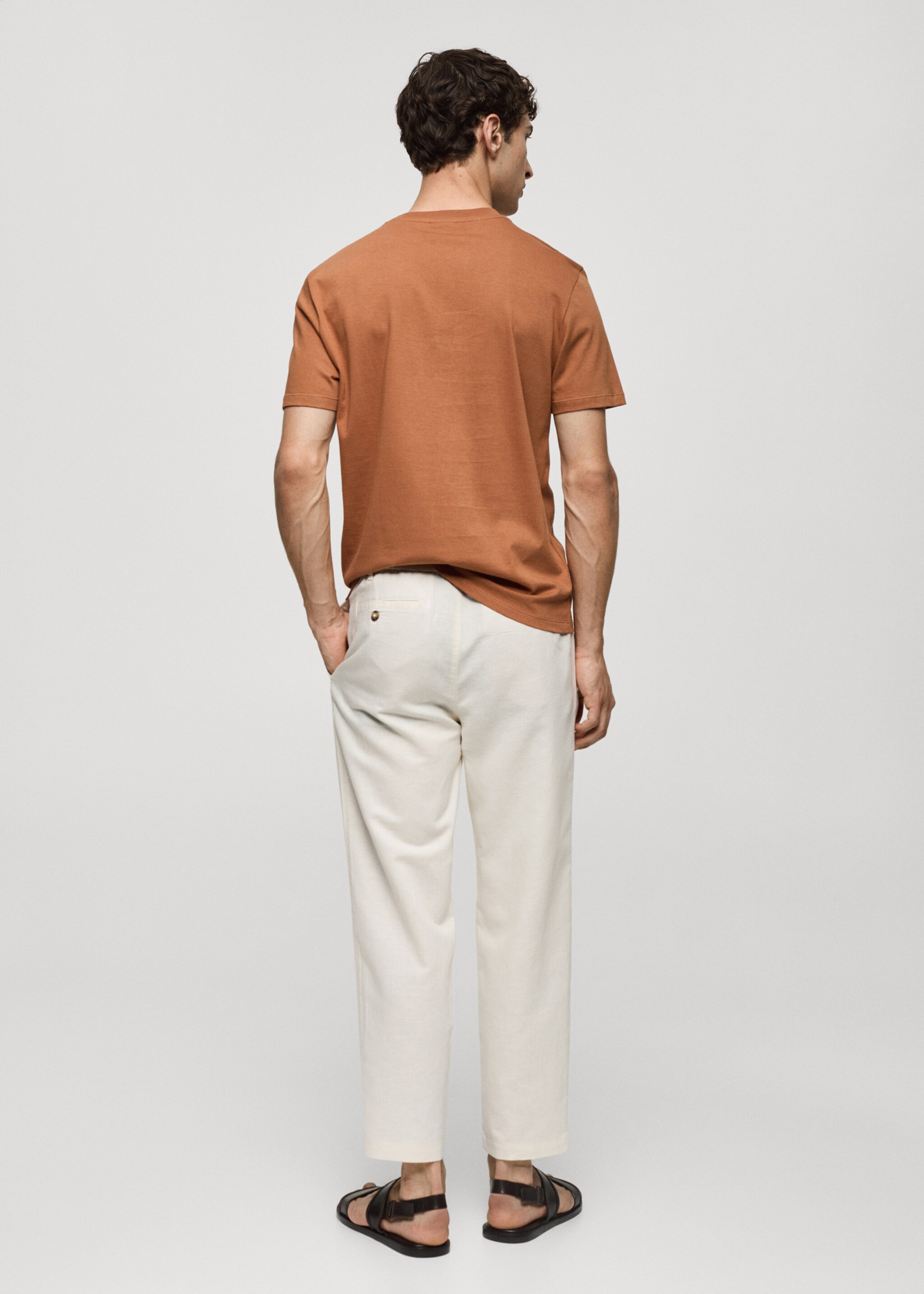 Slim-fit 100% printed cotton t-shirt - Reverse of the article