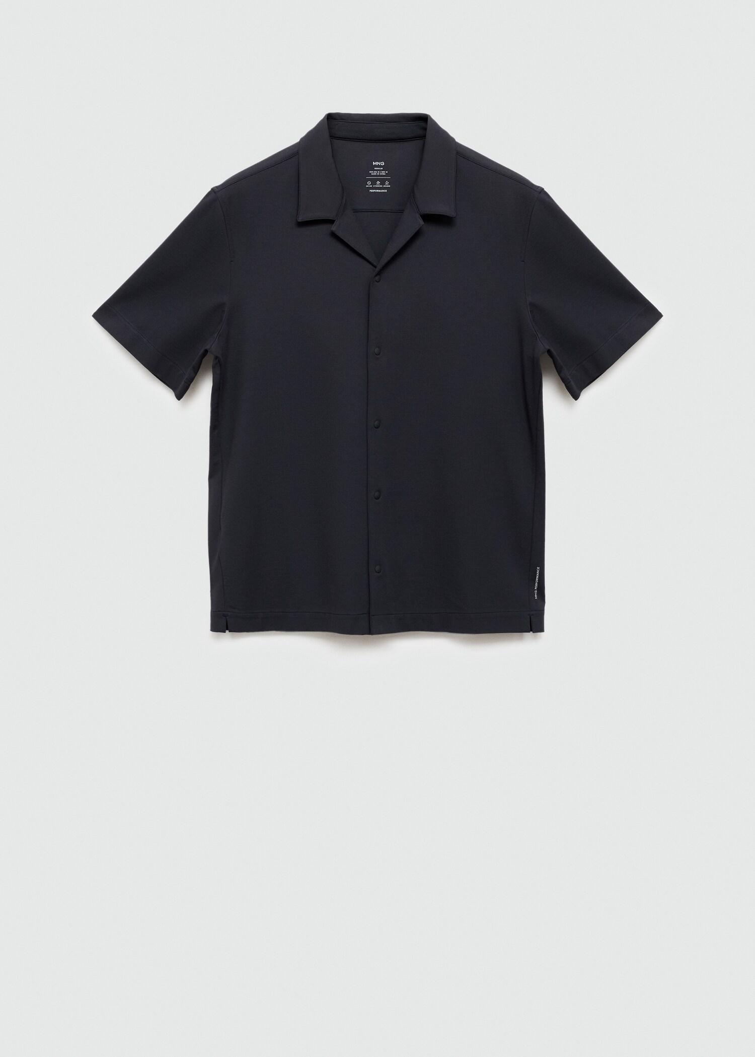 Regular-fit shirt with bowling collar - Article without model