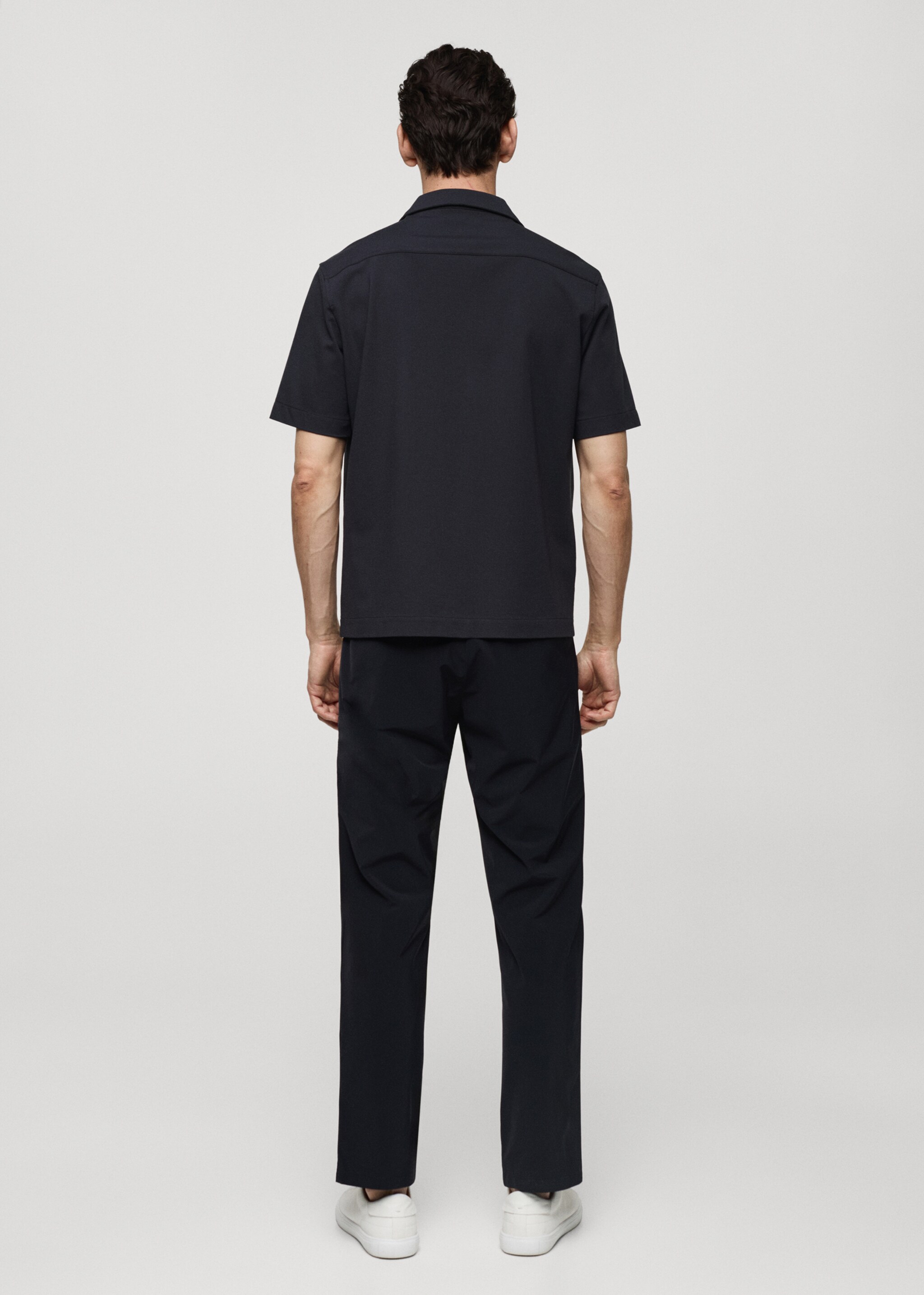 Camisa regular fit coll bowling - Revers de l'article