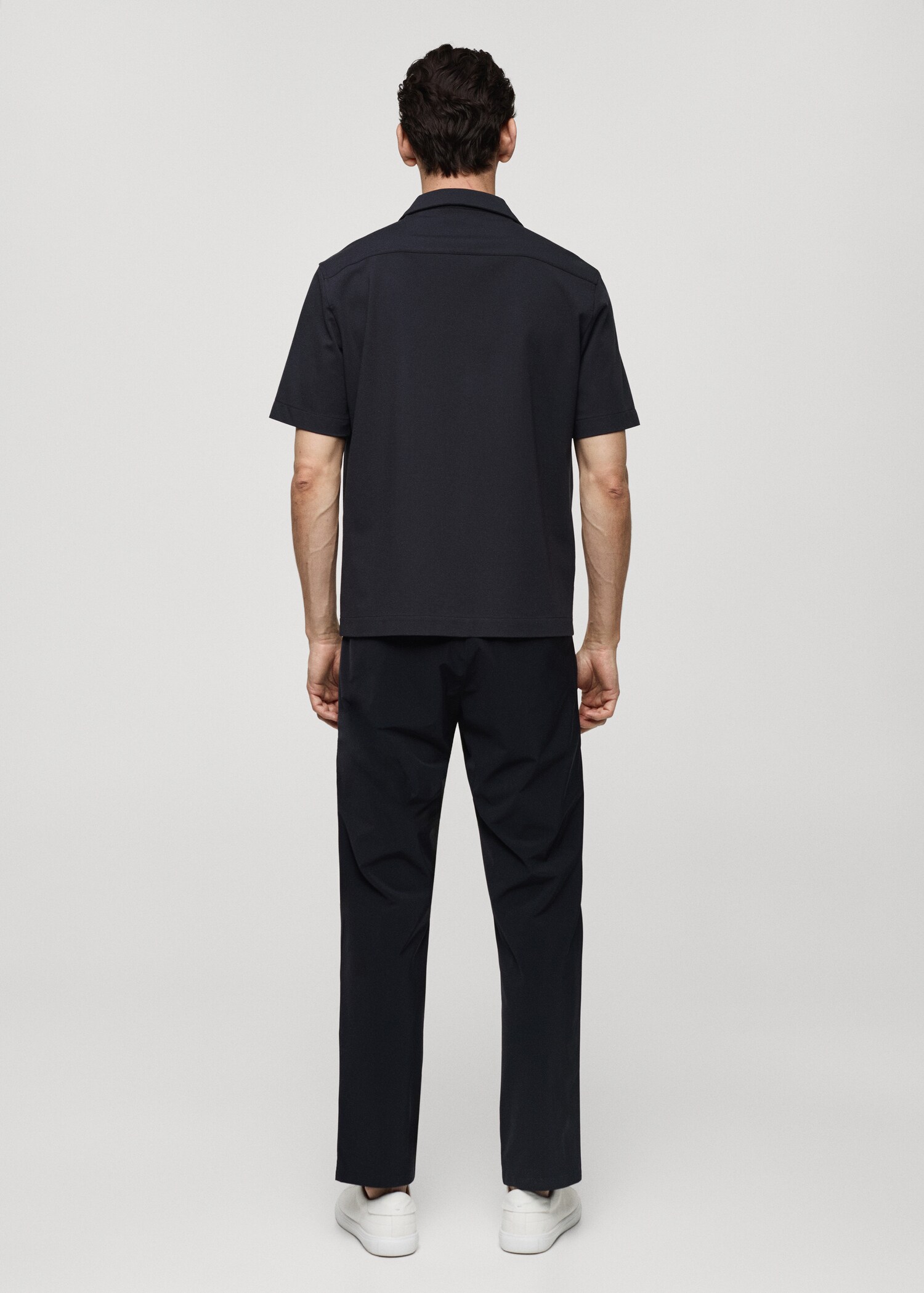 Regular-fit shirt with bowling collar - Reverse of the article
