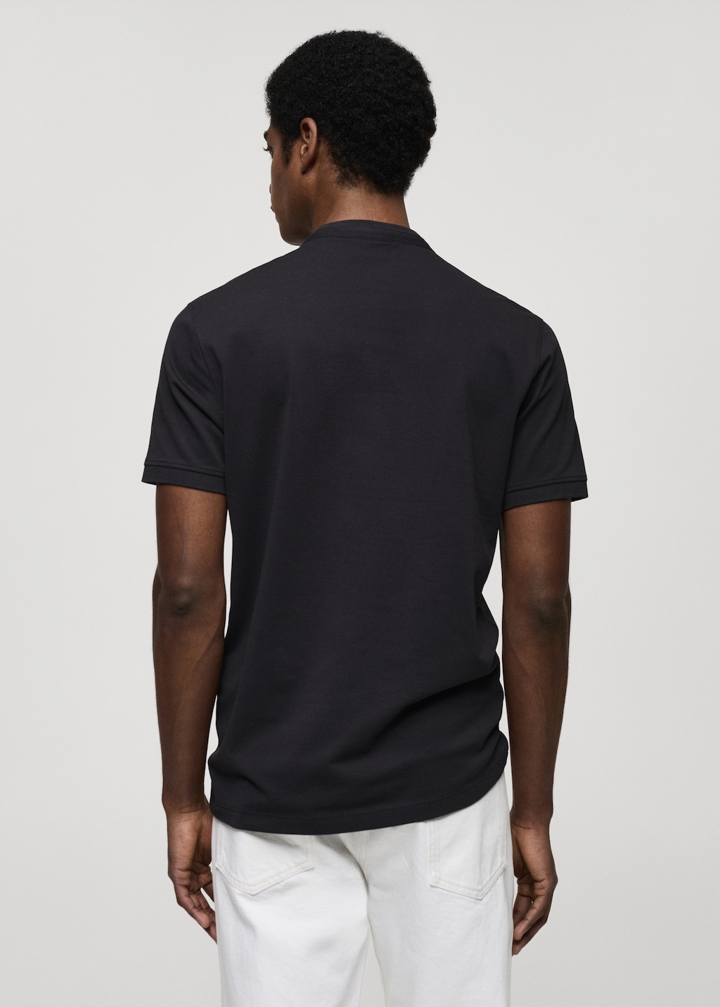 Cotton pique polo shirt with mao collar - Men | MANGO OUTLET USA
