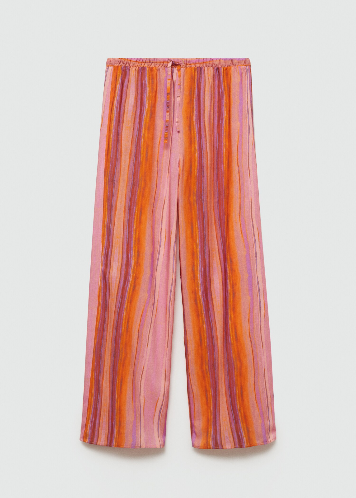 Multi-coloured striped trousers - Article without model