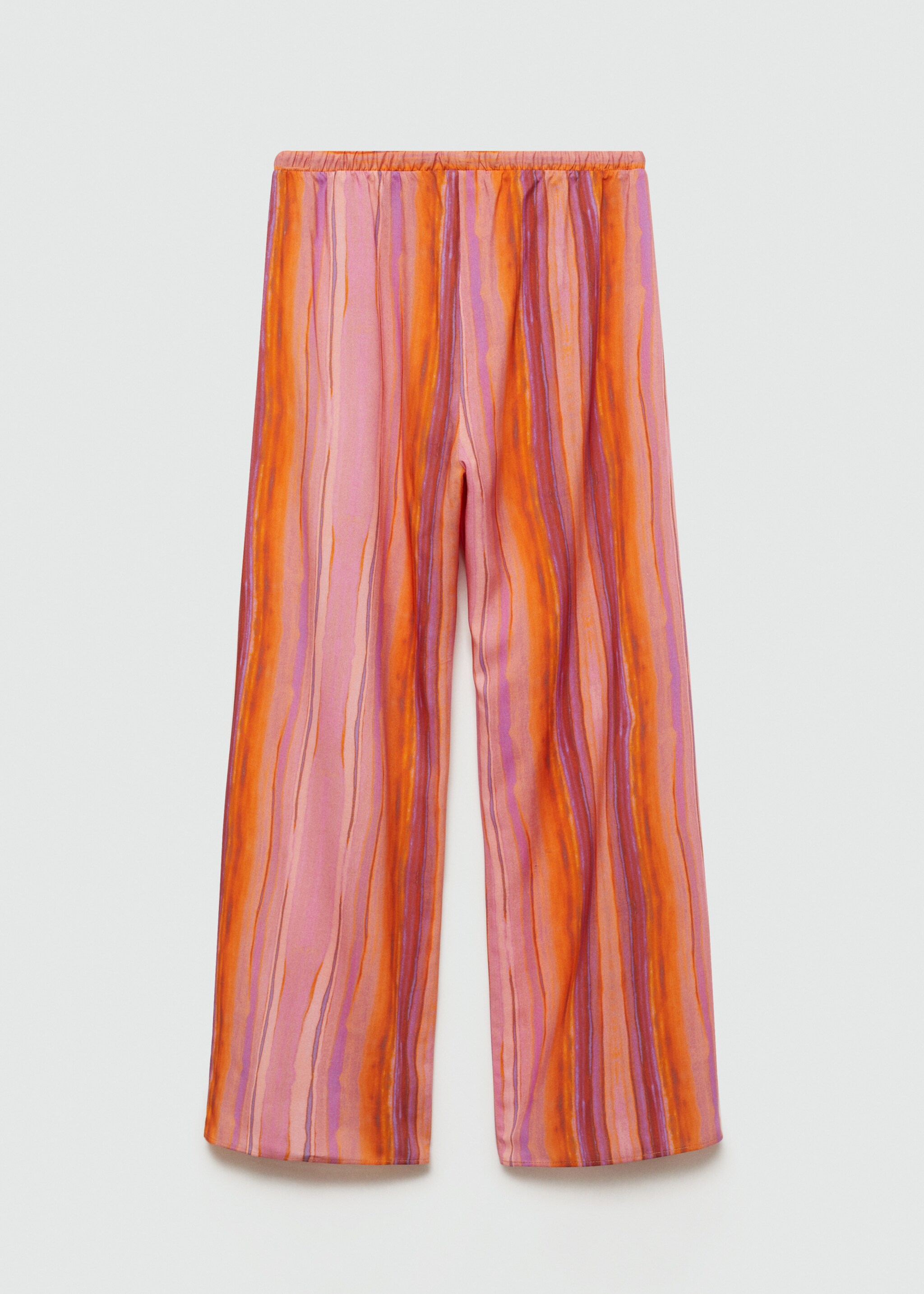 Multi-coloured striped trousers - Reverse of the article
