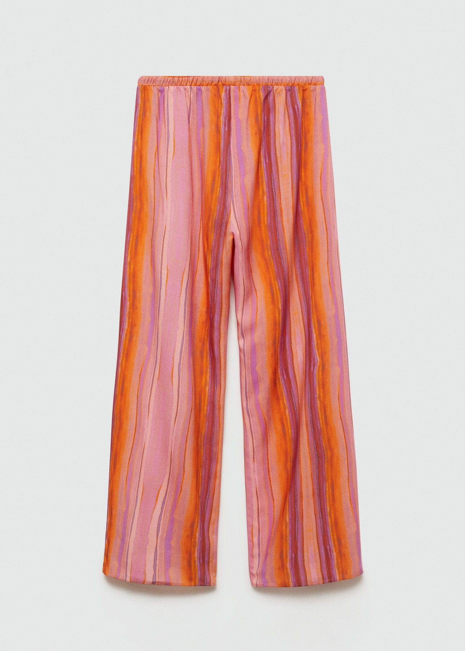 Multi-coloured striped trousers - Reverse of the article