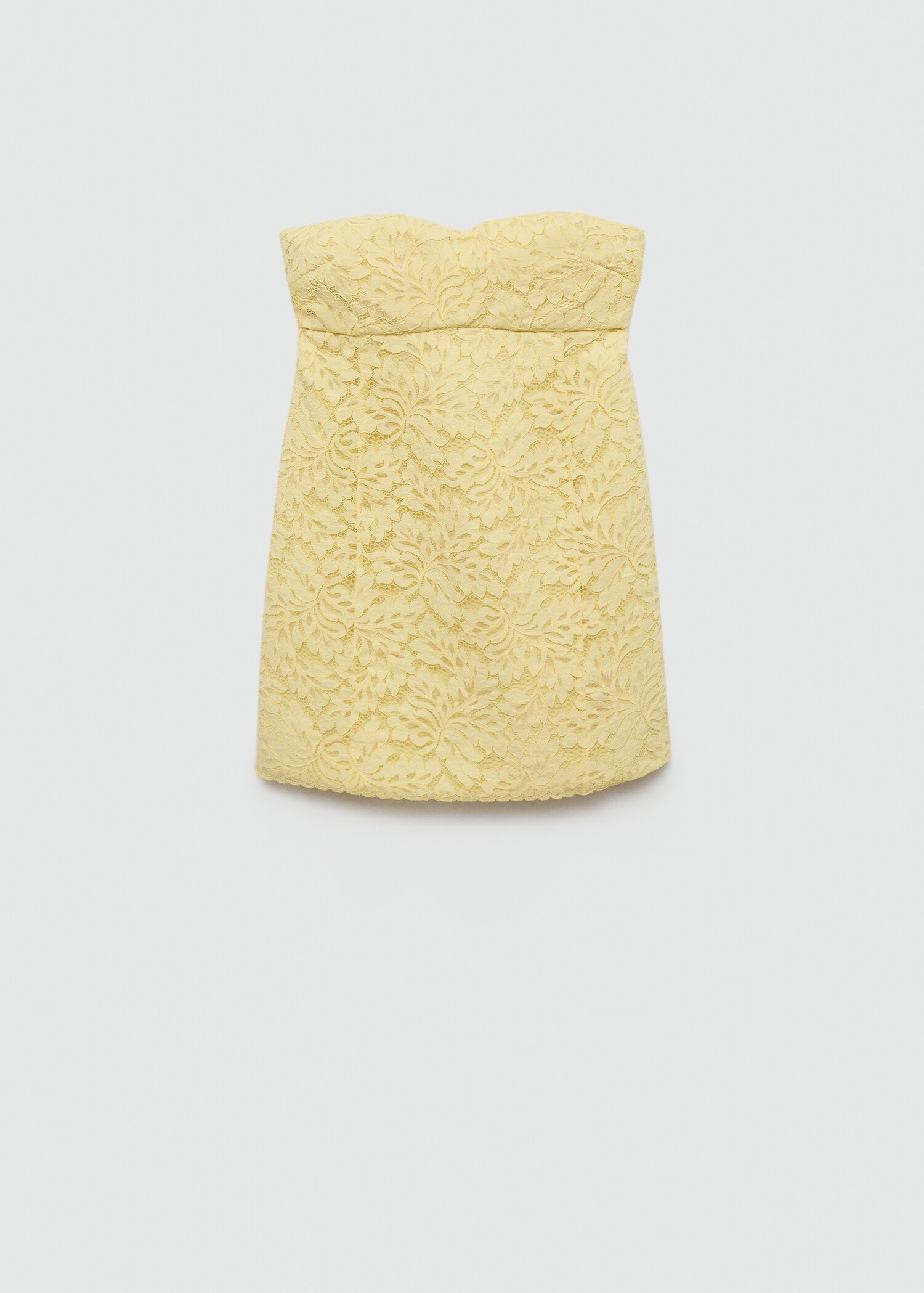 Strapless jurk met kant - Artikel zonder model