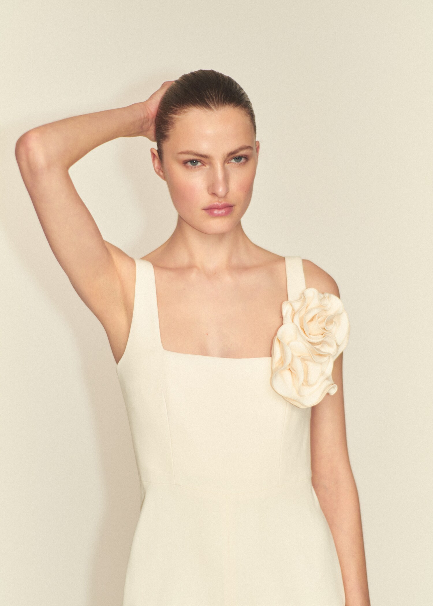 Maxi-flower flared jumpsuit - Details of the article 1