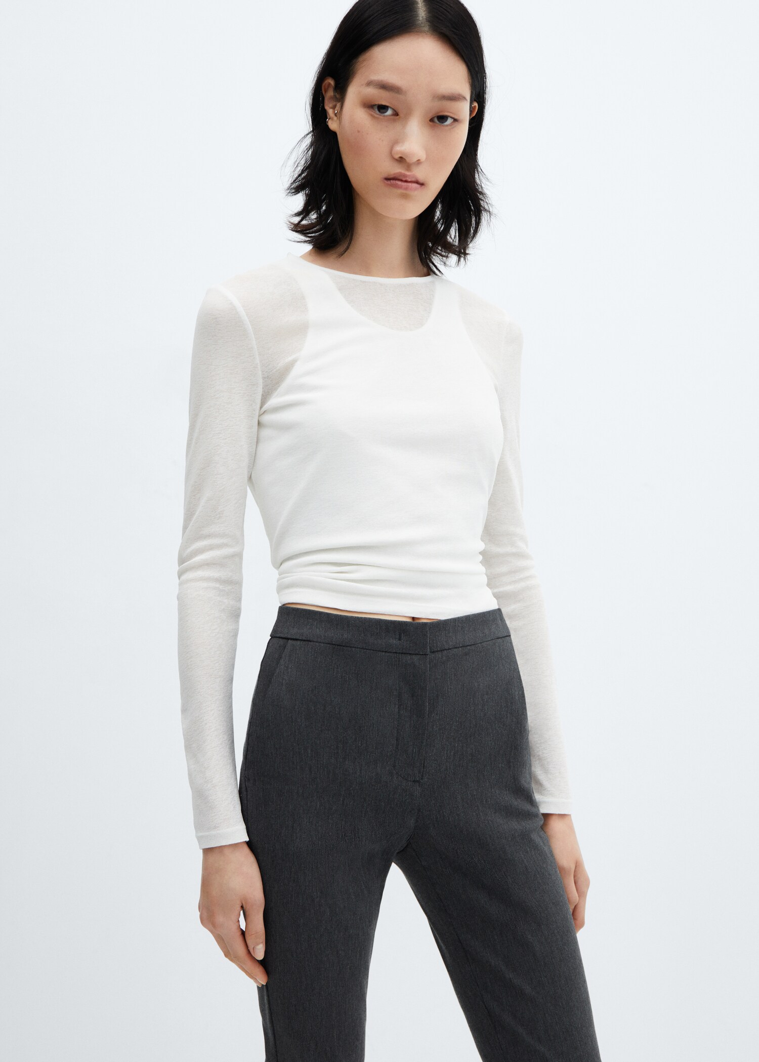 Crop skinny trousers - Details of the article 1