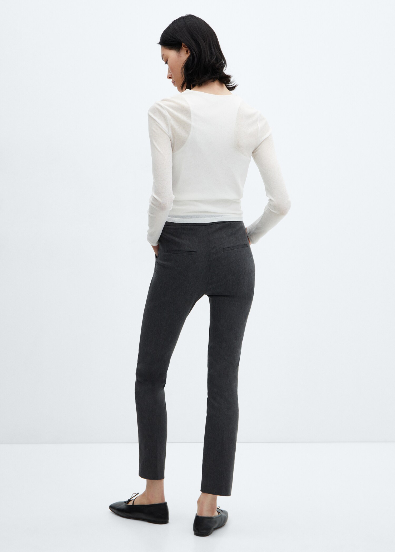 Crop skinny trousers - Reverse of the article