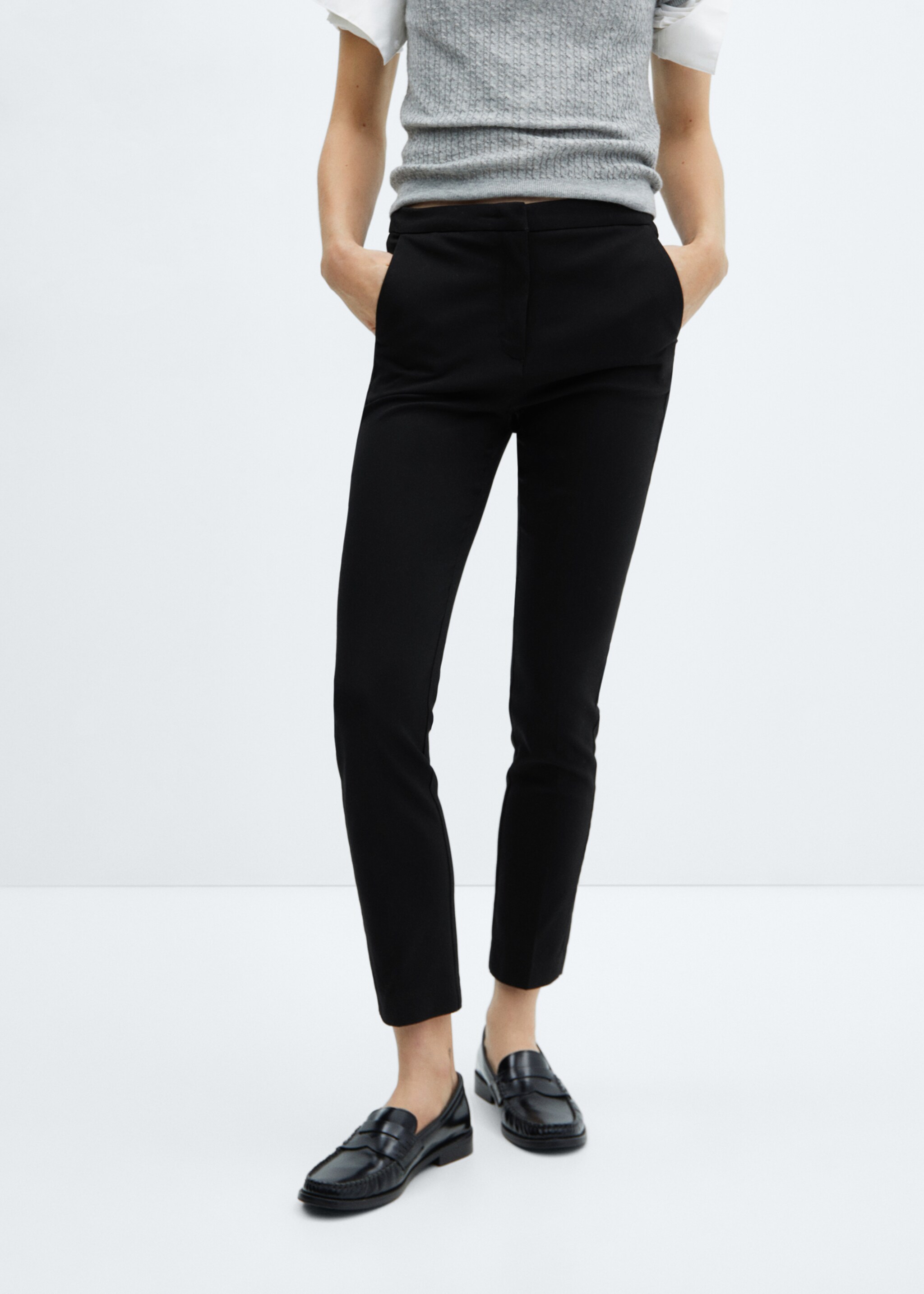 Crop skinny broek - Middenvlak
