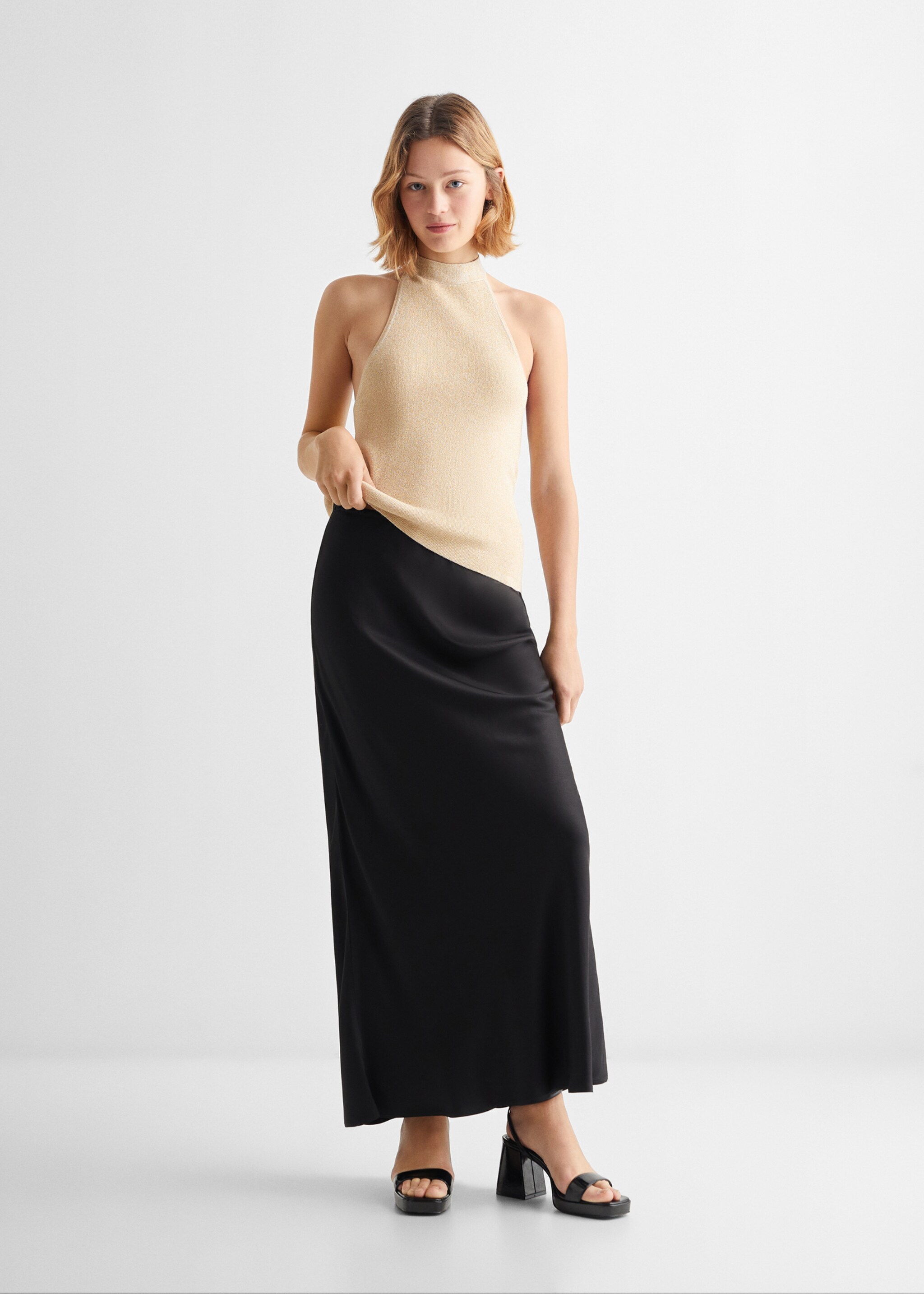 Neckholder-Top - Allgemeine Ansicht, Gold. Ref: 67000475-00.