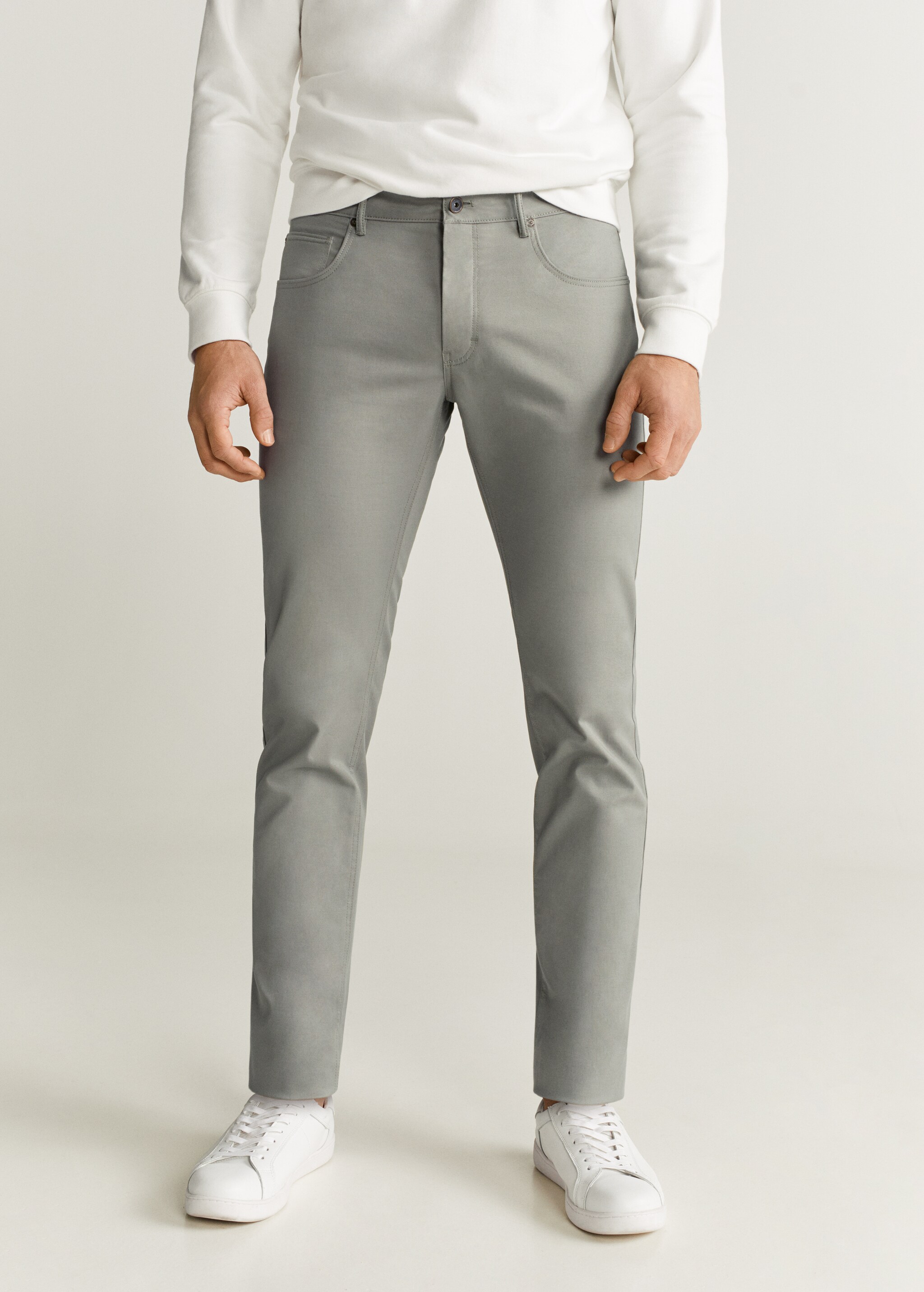Pantalón tejanero slim fit sarga - Plano general