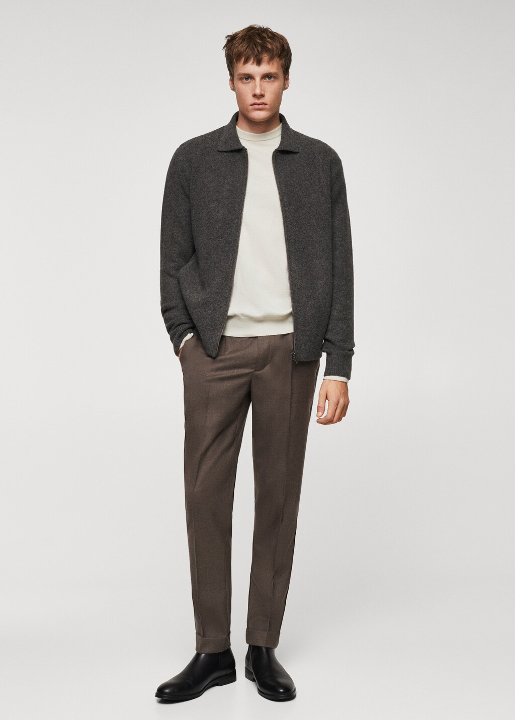 Pleat detail wool trousers - Men | MANGO OUTLET USA Pleat detail wool trousers - Men | MANGO OUTLET USA