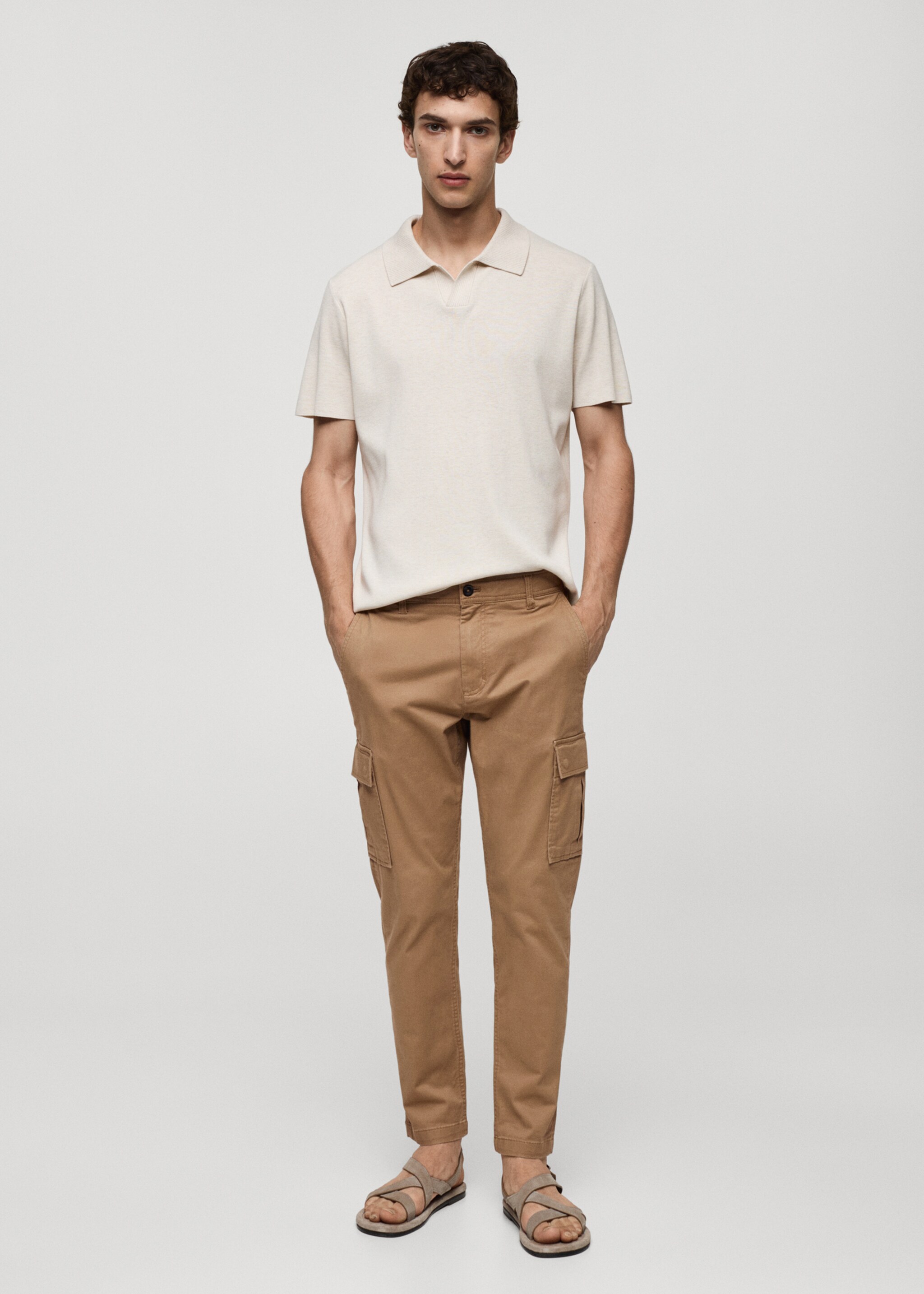 Pantalón cargo algodón slim fit - Plano general