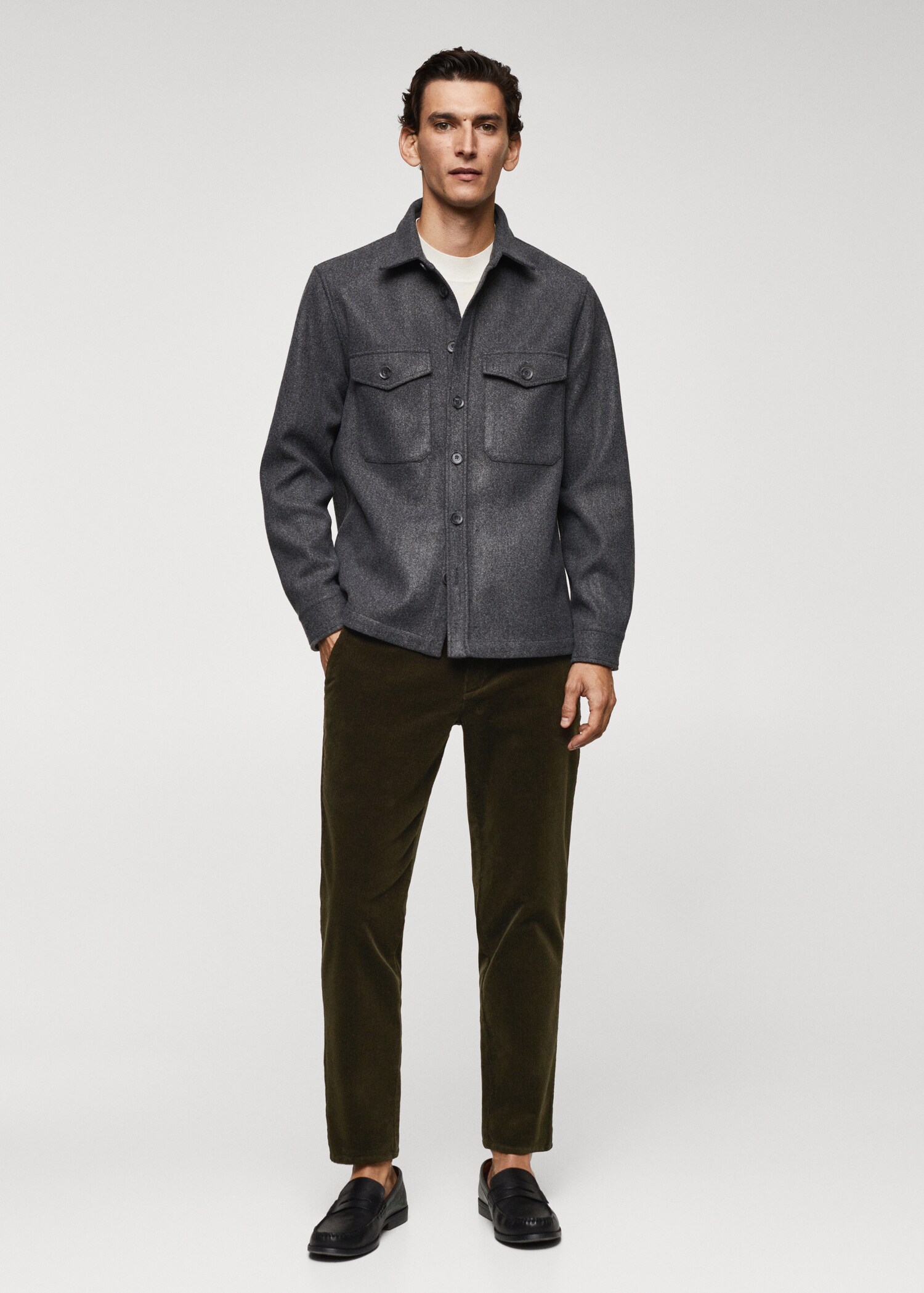 Slim Fit-Cordhose mit Kordel - Allgemeine Ansicht