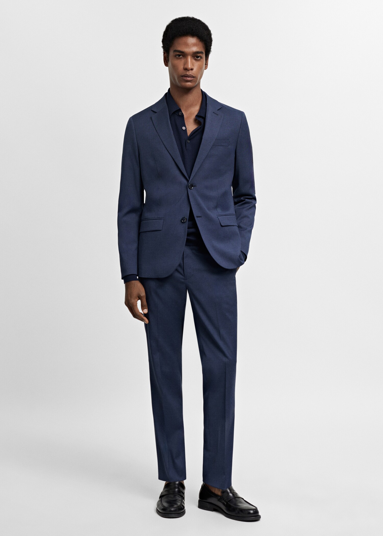 Gemusterte Super Slim Fit-Anzughose - Allgemeine Ansicht