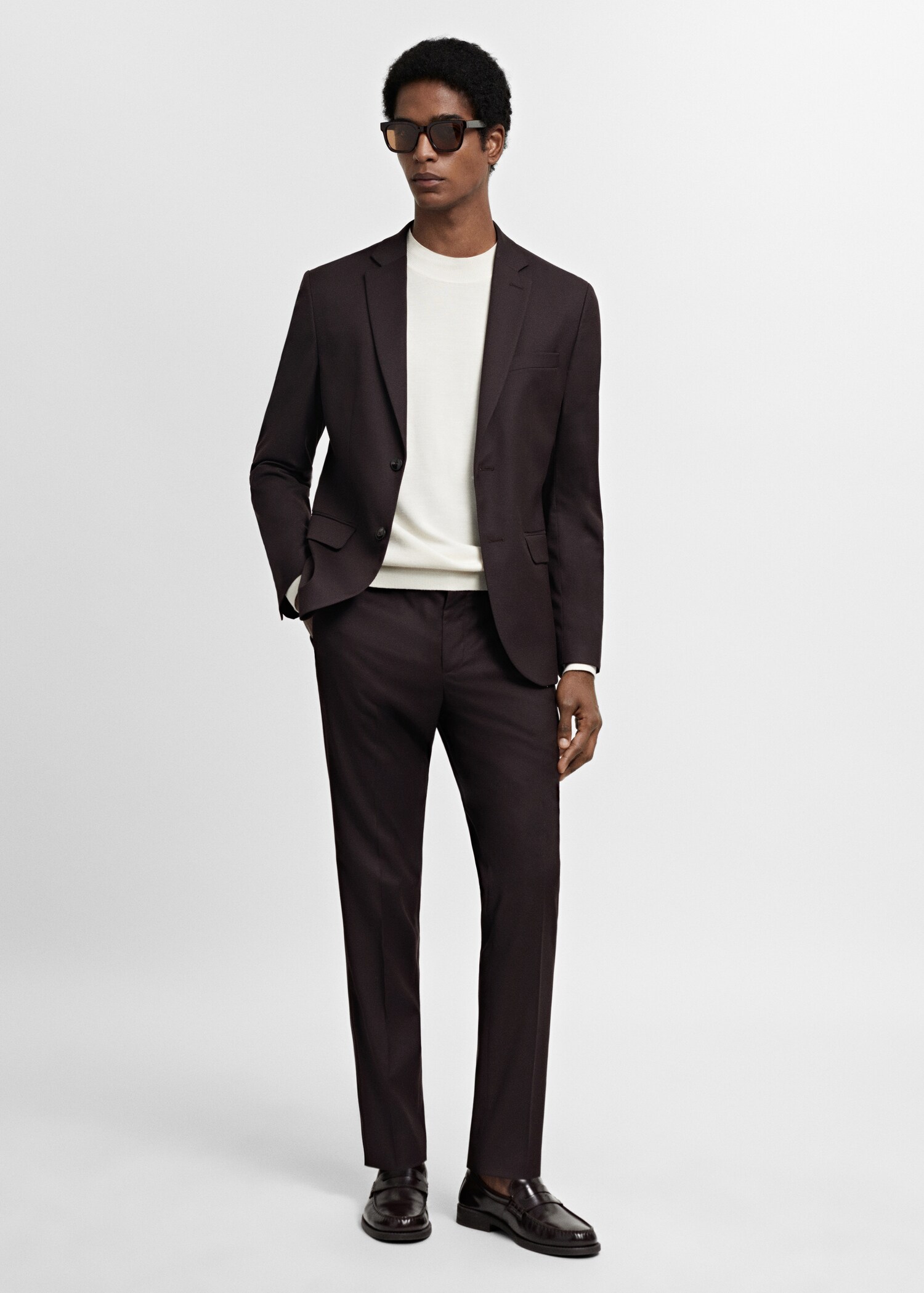 Pantalons vestit París súper slim fit - Pla general