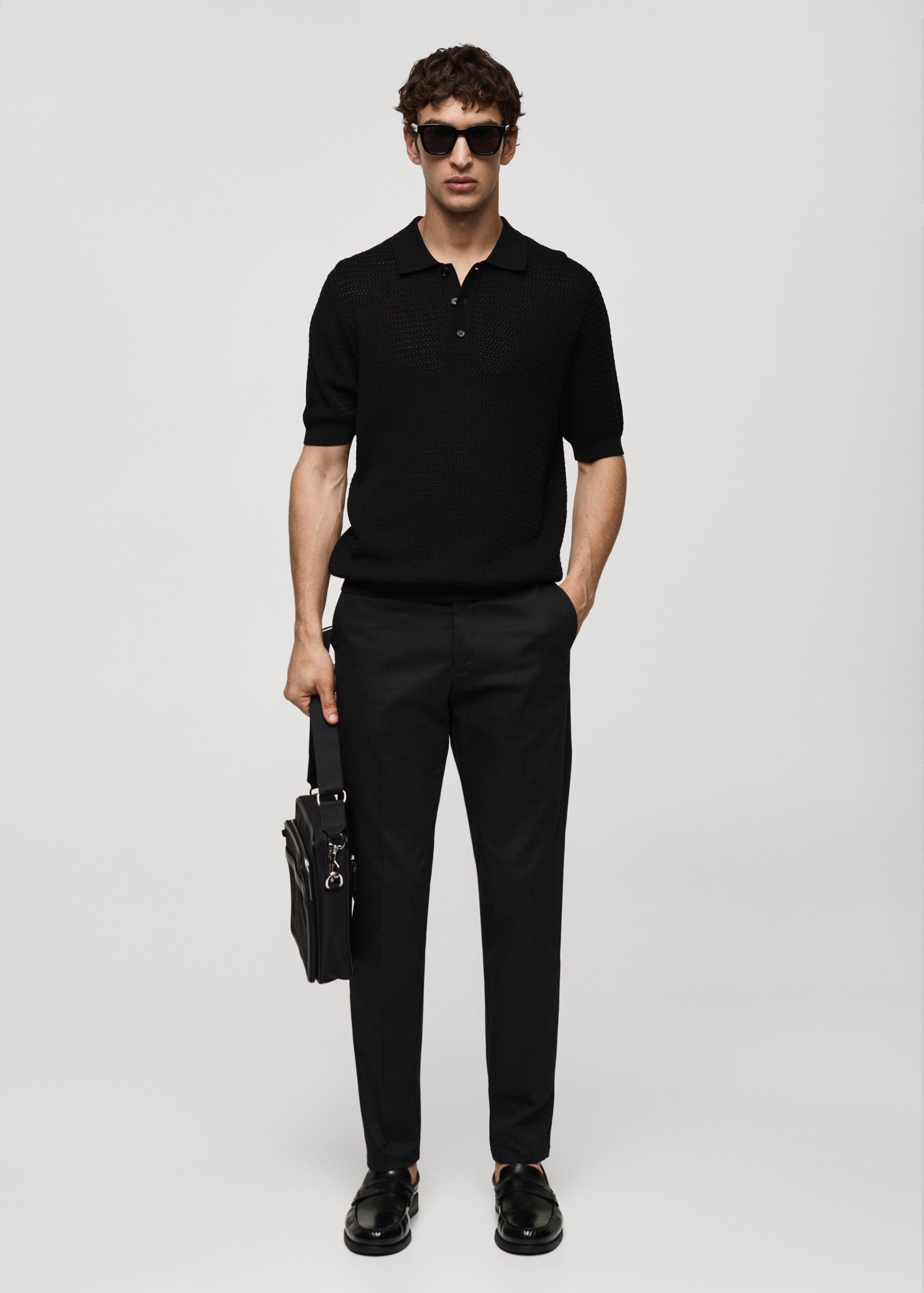 Slim fit chino nadrág - Általános sík