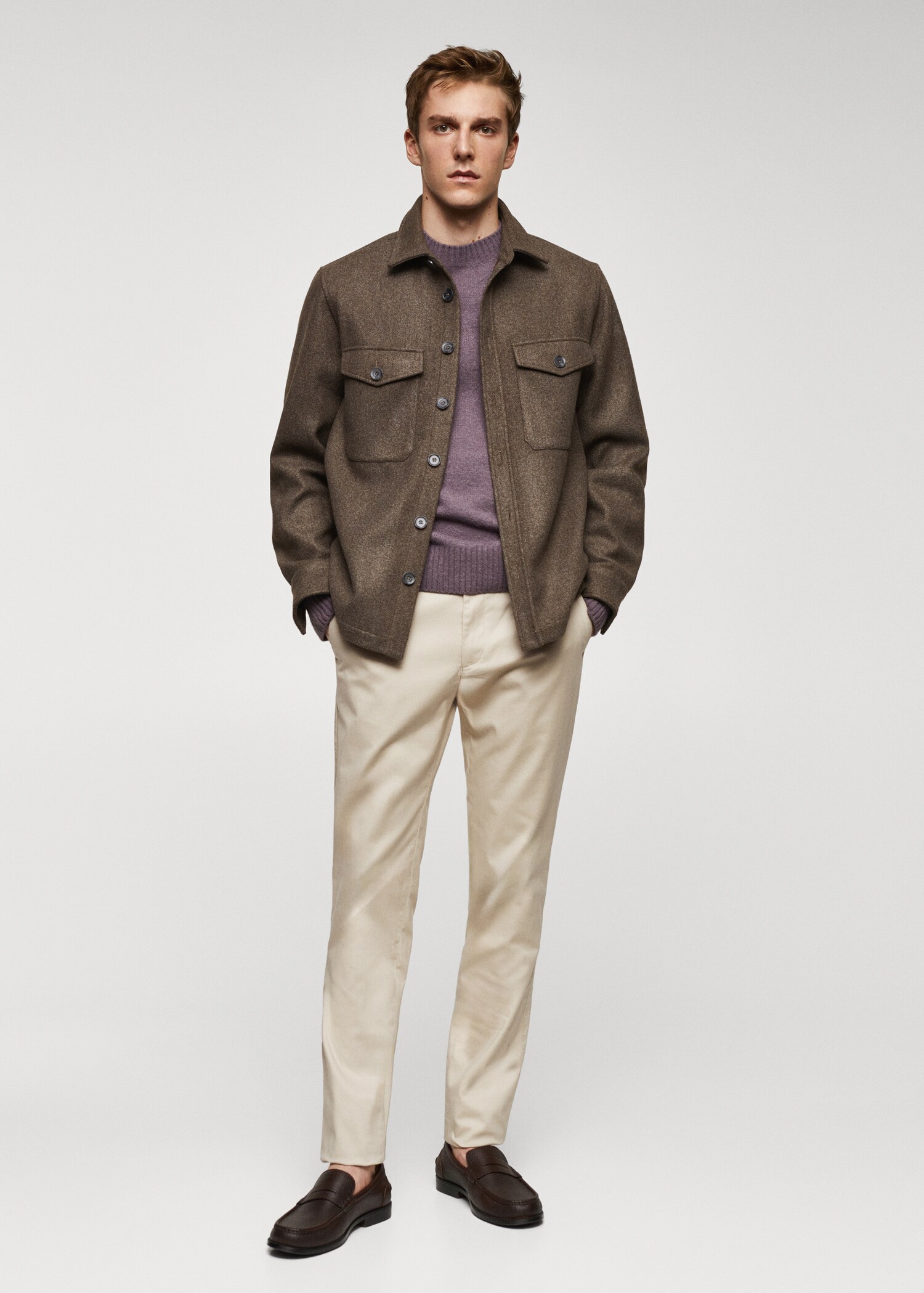 Pantalons xinesos slim fit sarja - Pla general