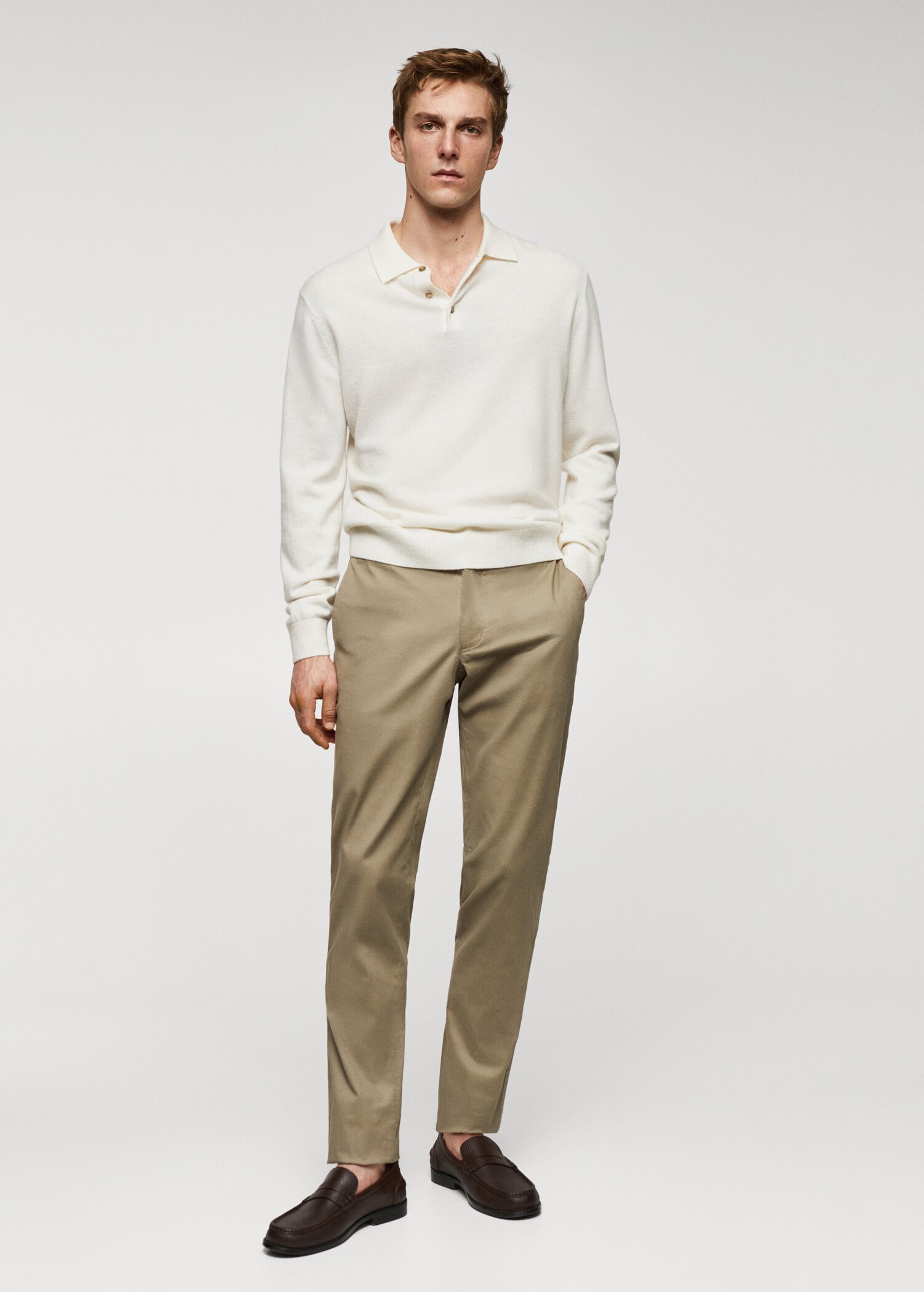 Pantalons xinesos slim fit sarja - Pla general